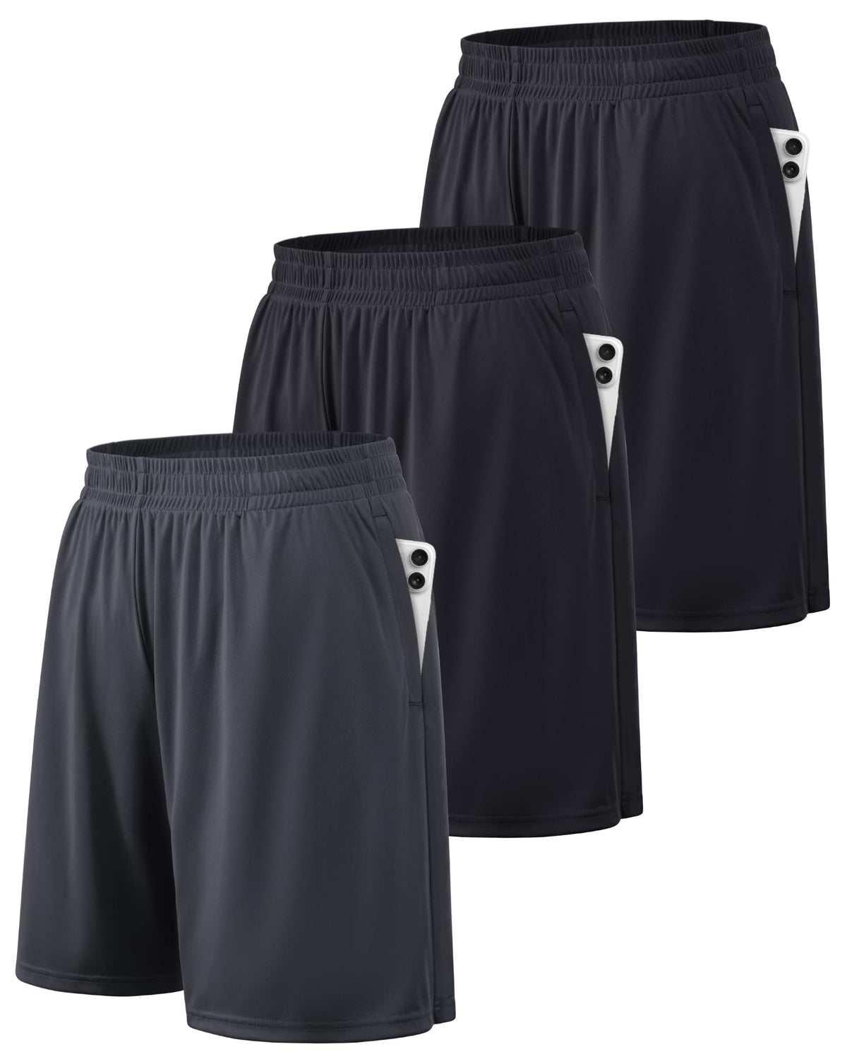 Men's Quick-Dry Athletic Training Shorts with Pockets