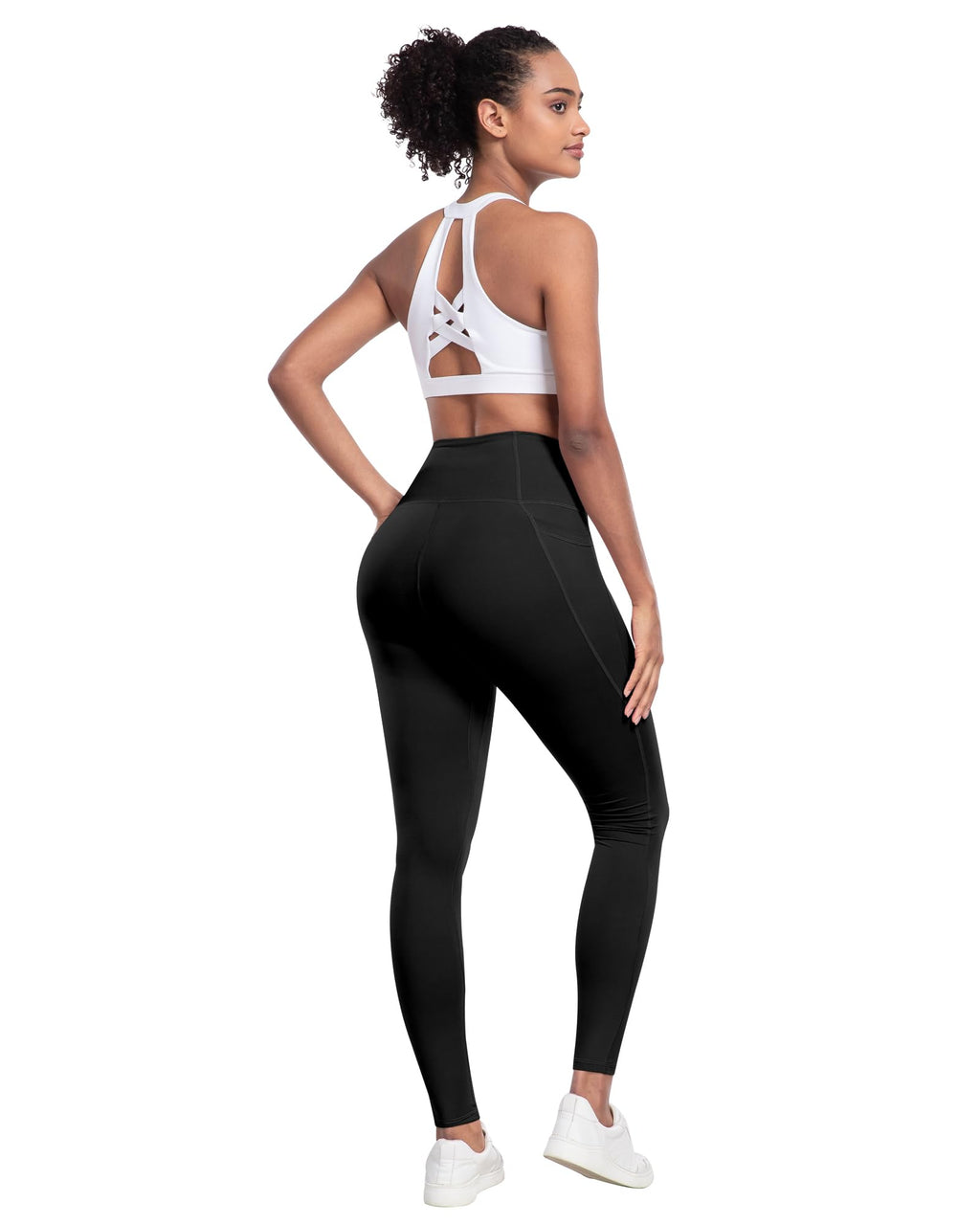 Women's High-Waisted Workout Leggings with Pockets 6-Pack