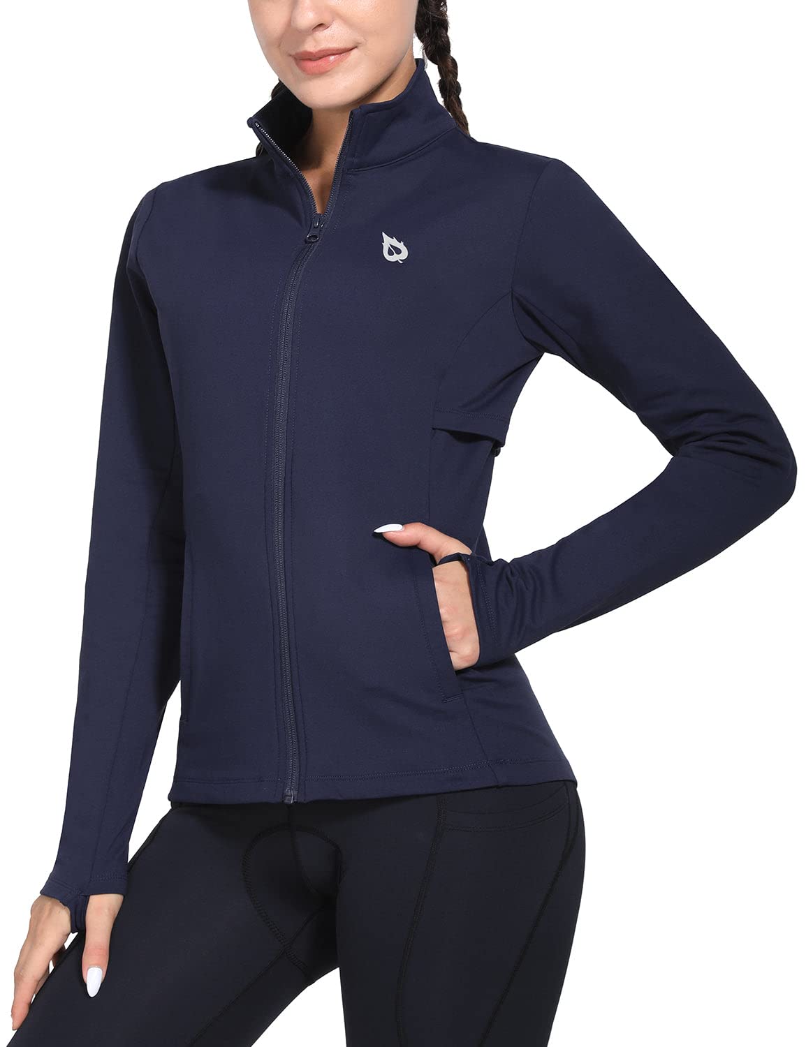 Women's Water-Resistant Fleece Running and Cycling Jacket