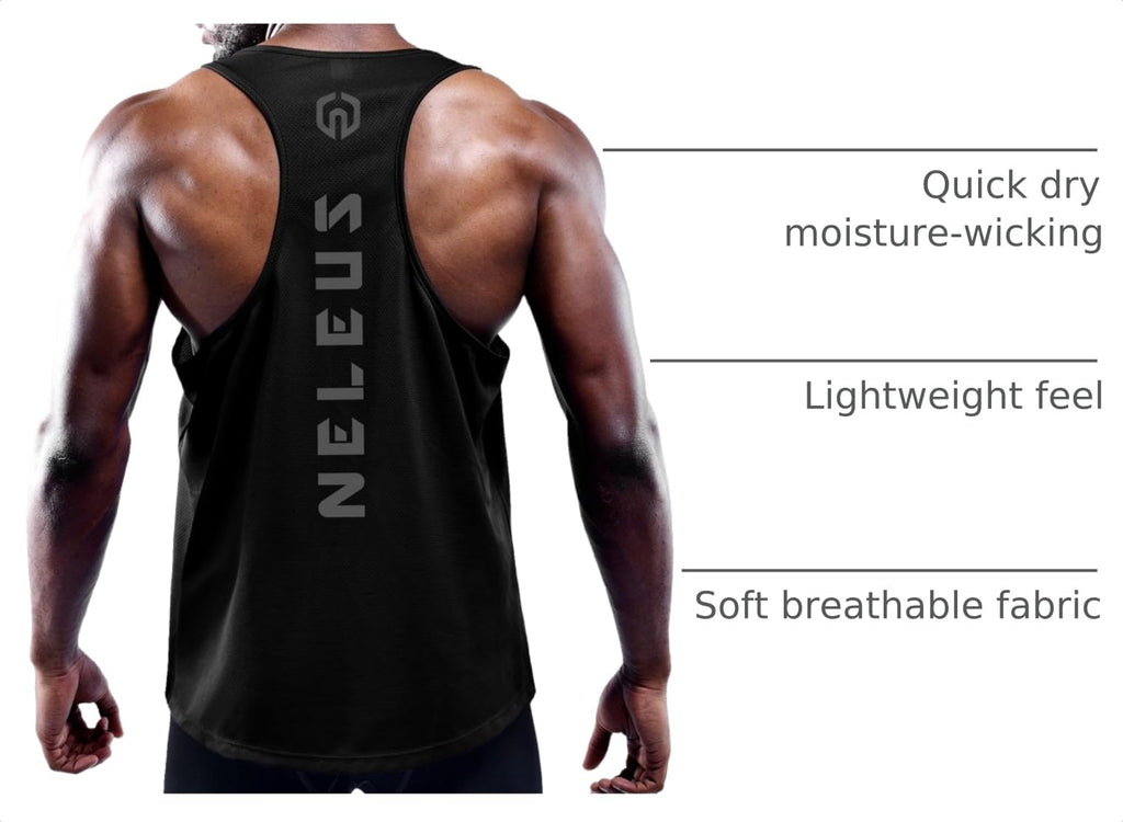 Men's Quick-Dry Y-Back Performance Training Tanks 3-Pack