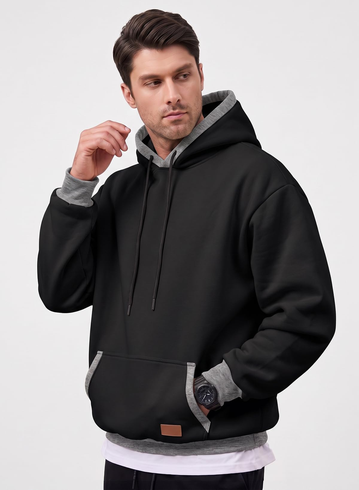 Men's Fleece Performance Pullover Hoodie with Pocket