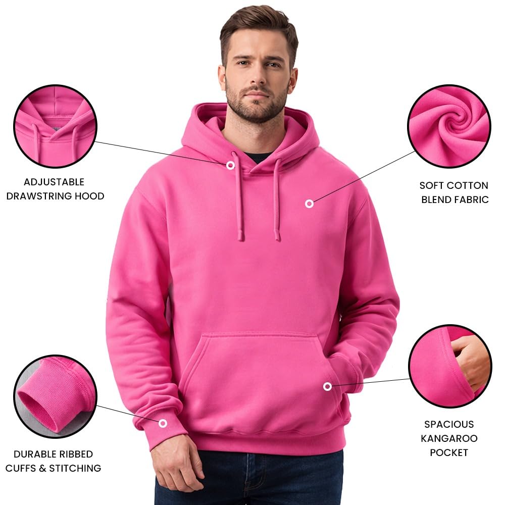 Men's Cotton-Blend Athletic Performance Pullover Hoodie