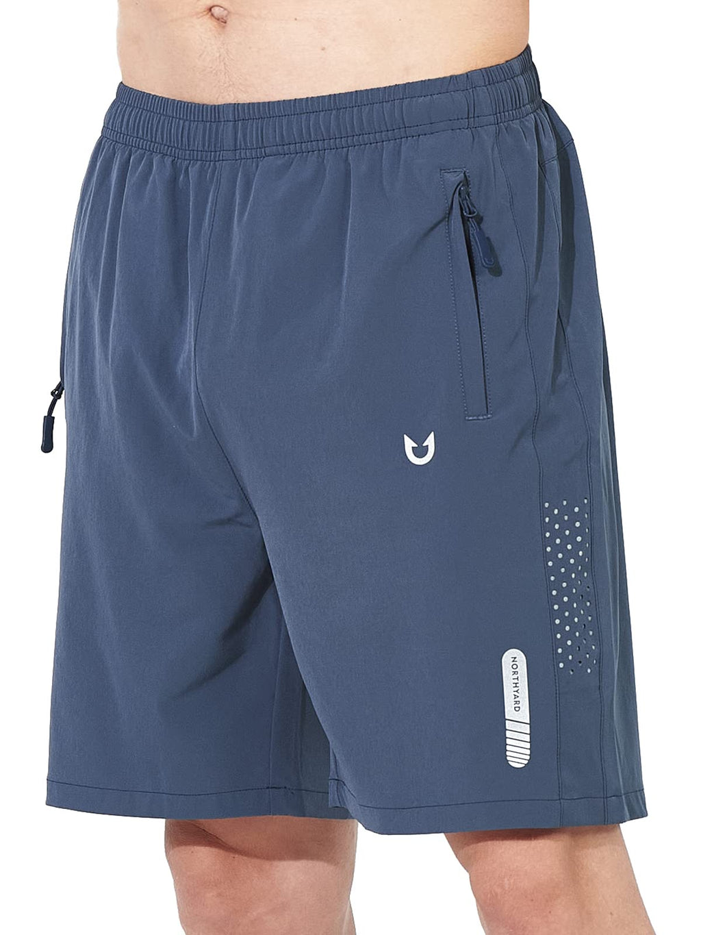 Men's Athletic Running Shorts with Zipper Pockets