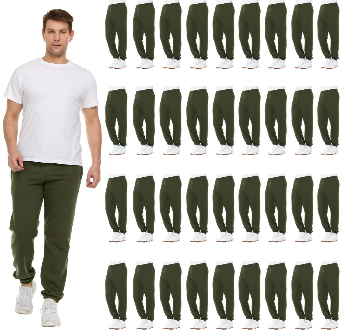 Men's Comfortable Athletic Jogger Sweatpants 36-Pack