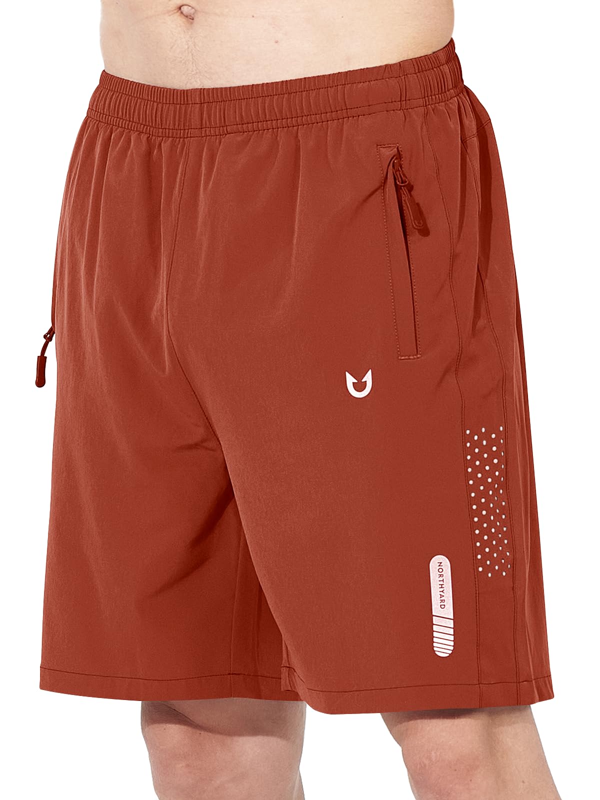 Men's Athletic Running Shorts with Zipper Pockets