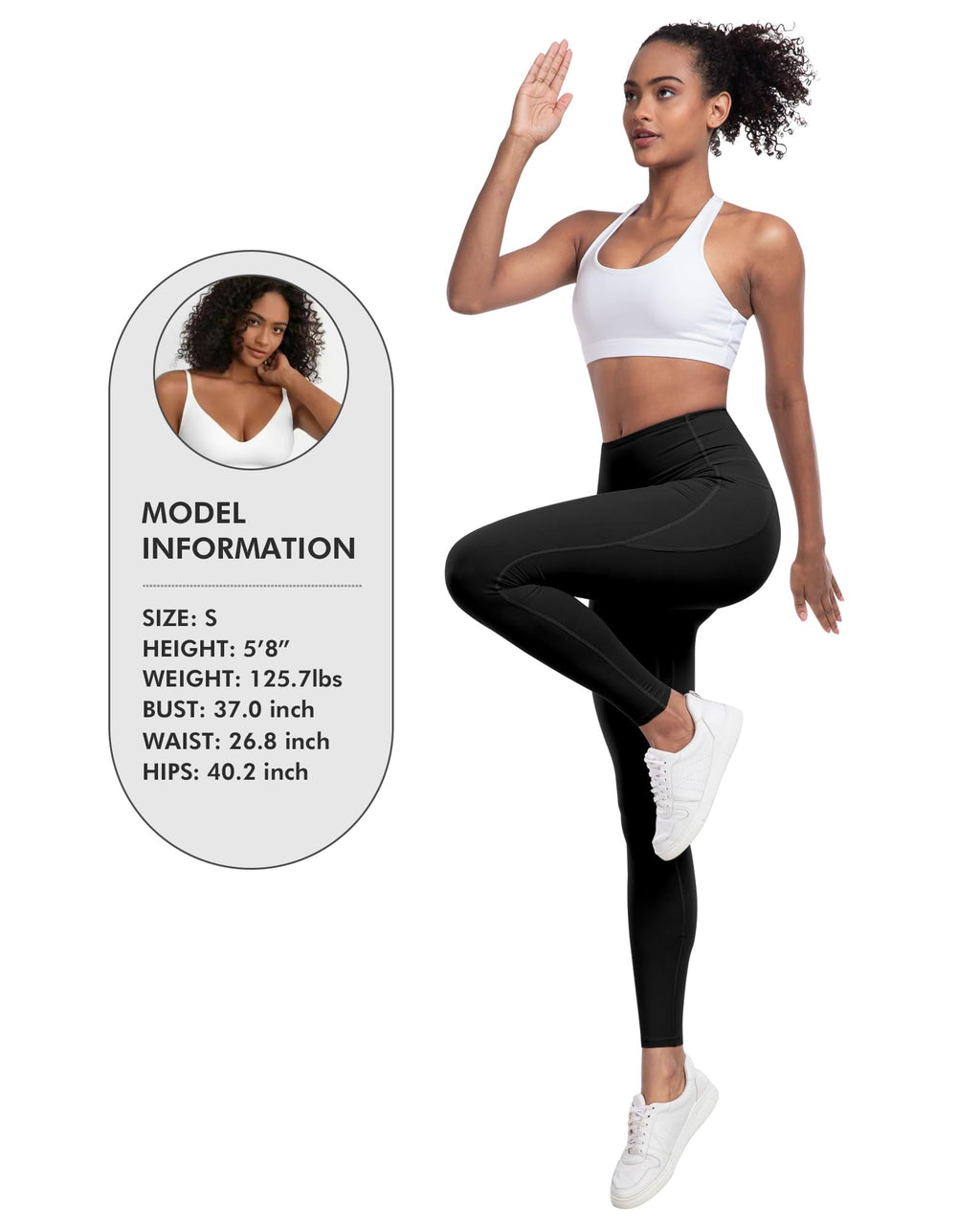 Women's High-Waisted Workout Leggings with Pockets 6-Pack