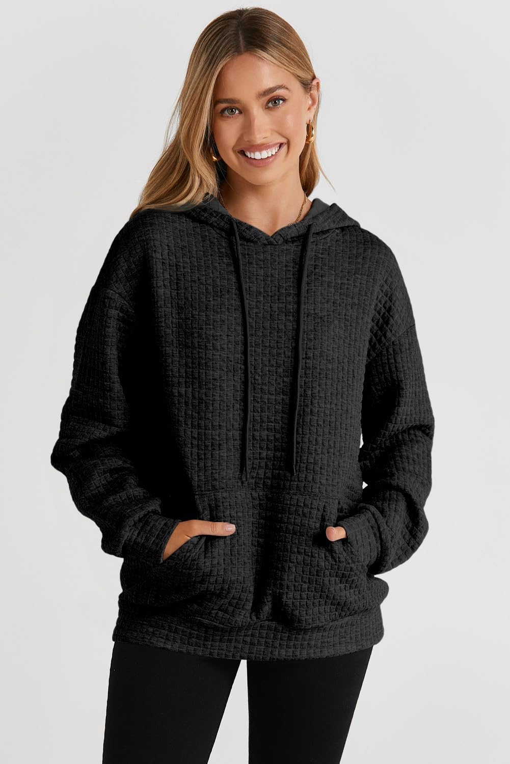 Women's Waffle-Knit Performance Pullover Hoodie