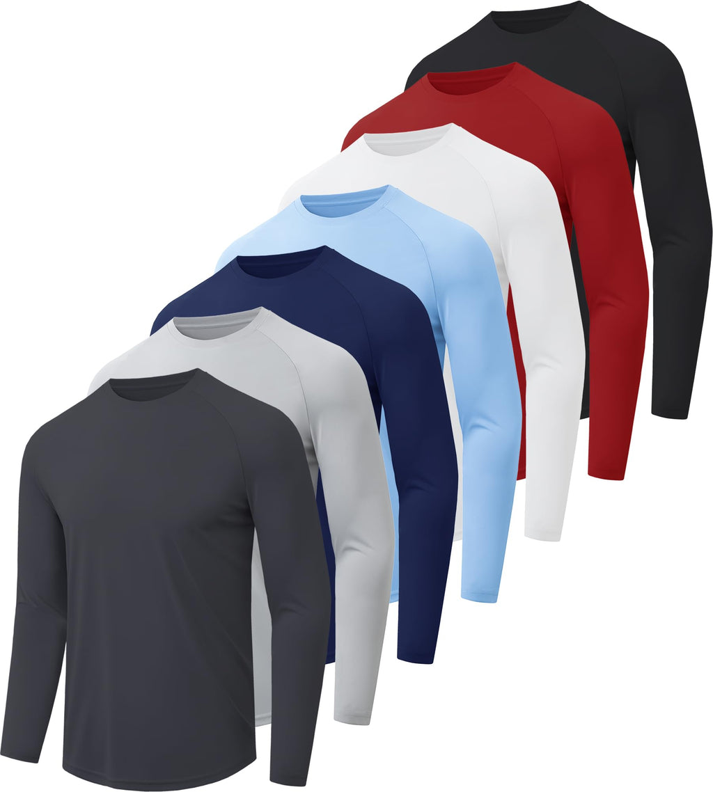 Men's Quick-Dry Moisture-Wicking Long-Sleeve Shirts 4-Pack