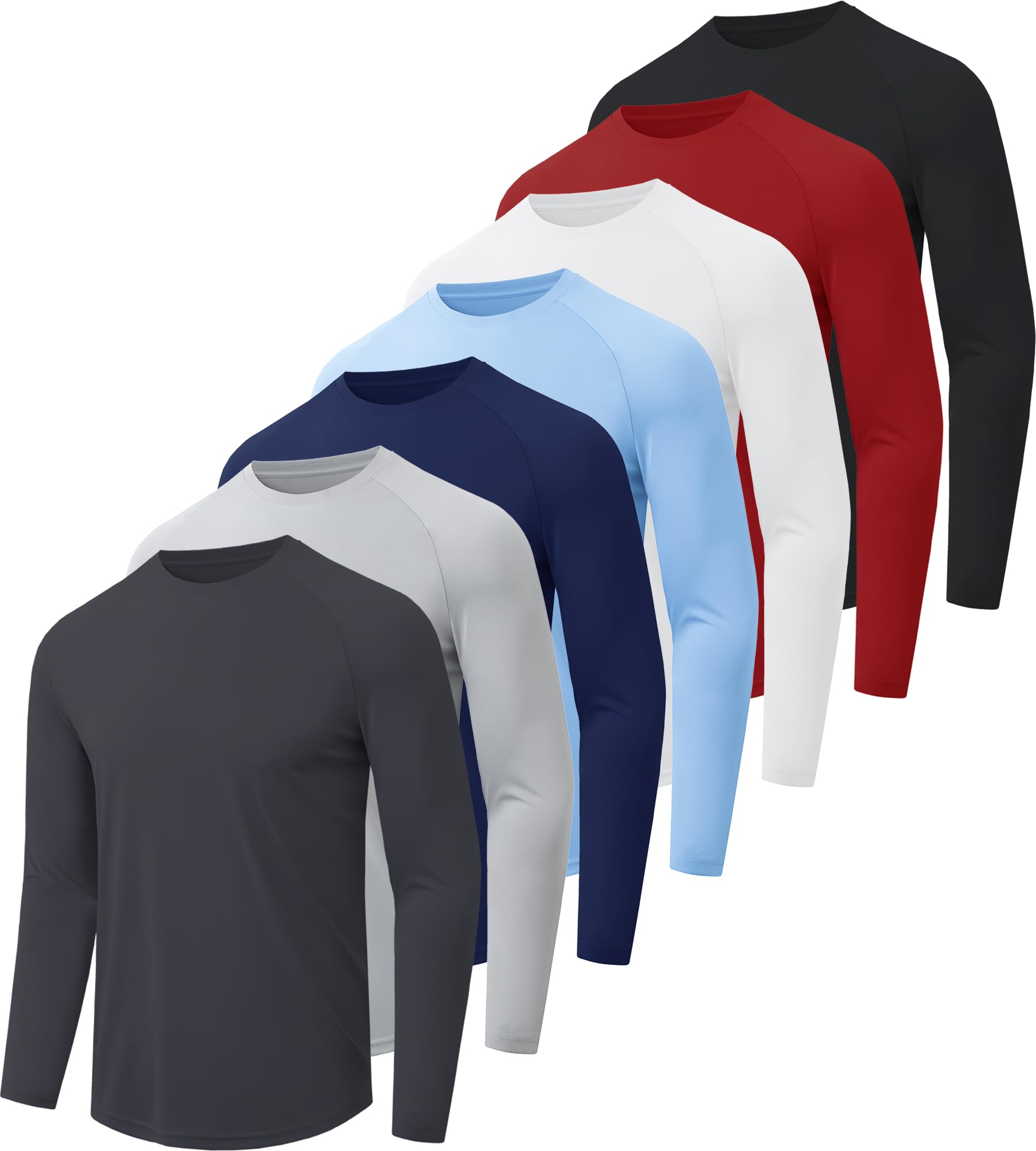 Men's Quick-Dry Moisture-Wicking Long-Sleeve Shirts 4-Pack