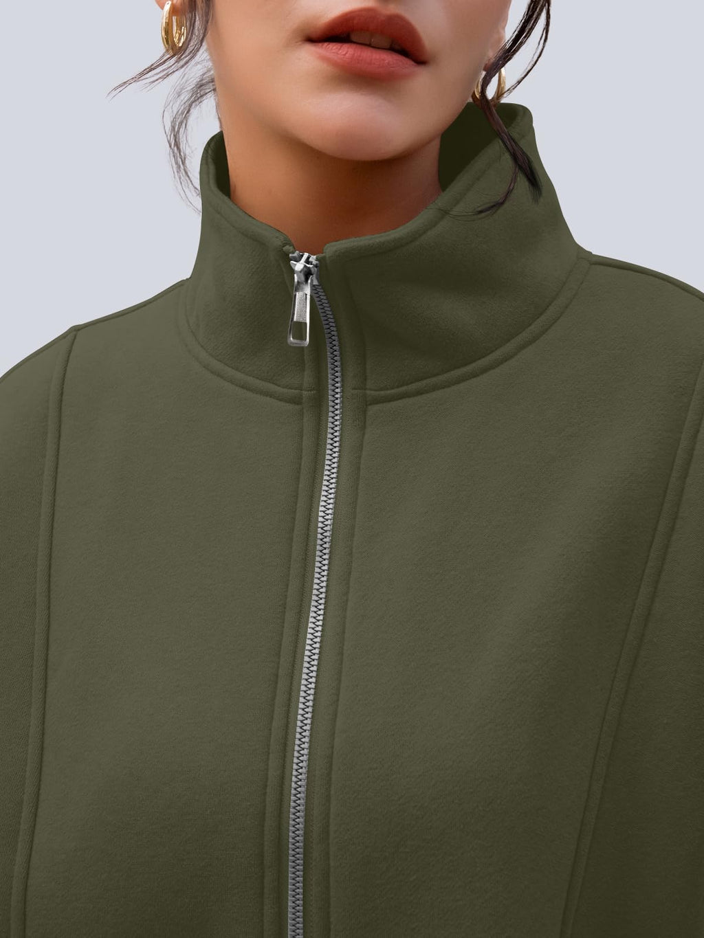 Women's Oversized Fleece Quarter-Zip Performance Pullover