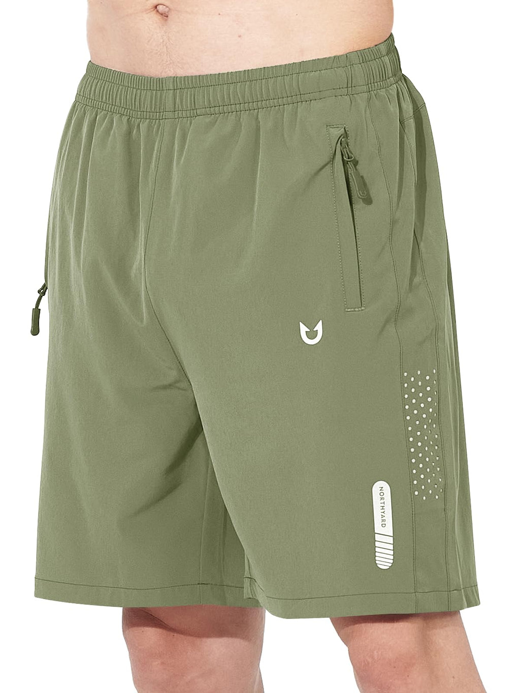 Men's Athletic Running Shorts with Zipper Pockets