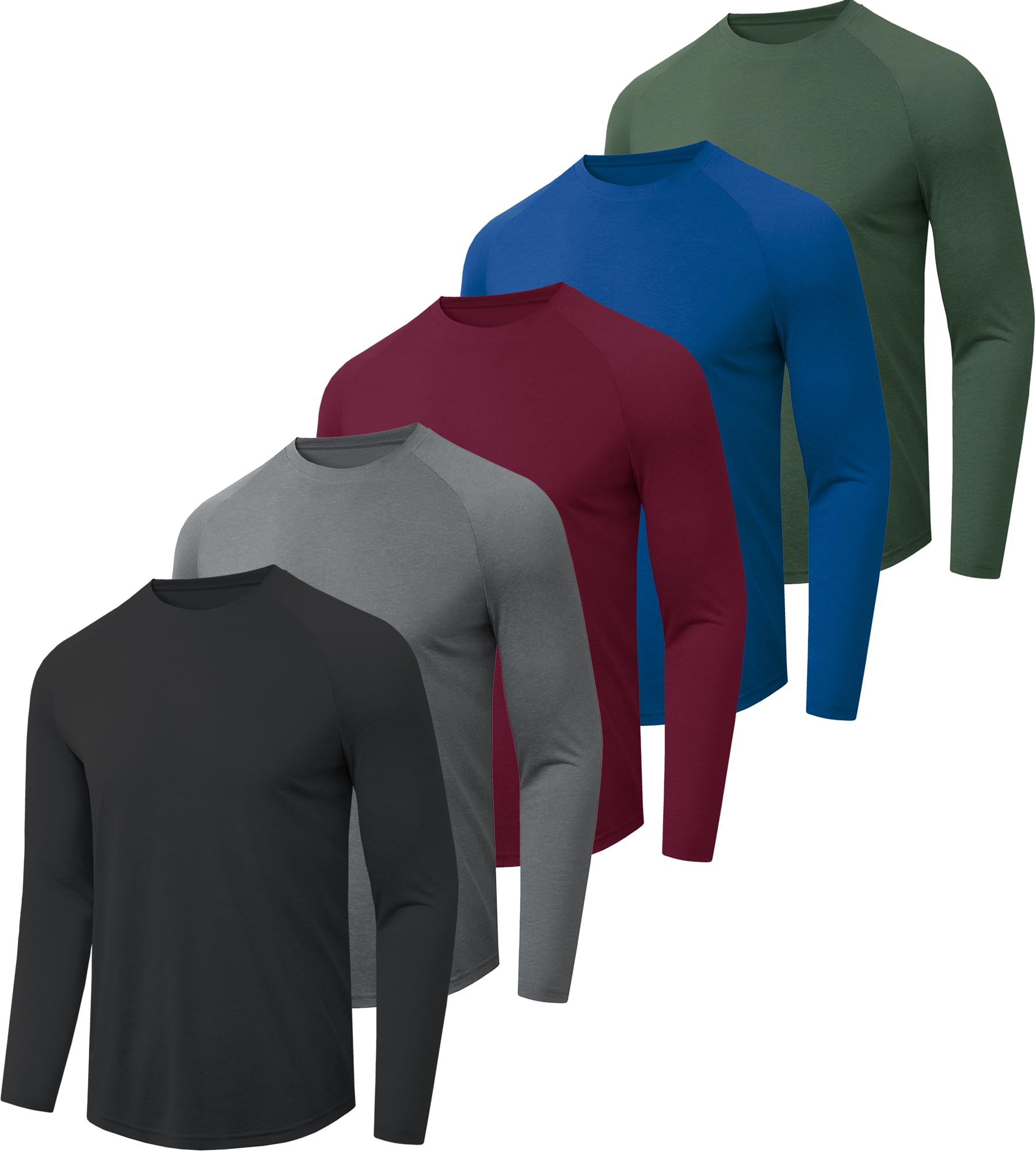 Men's Quick-Dry Moisture-Wicking Long-Sleeve Shirts 4-Pack
