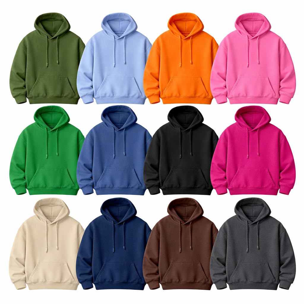 Men's Cotton-Blend Athletic Performance Pullover Hoodie