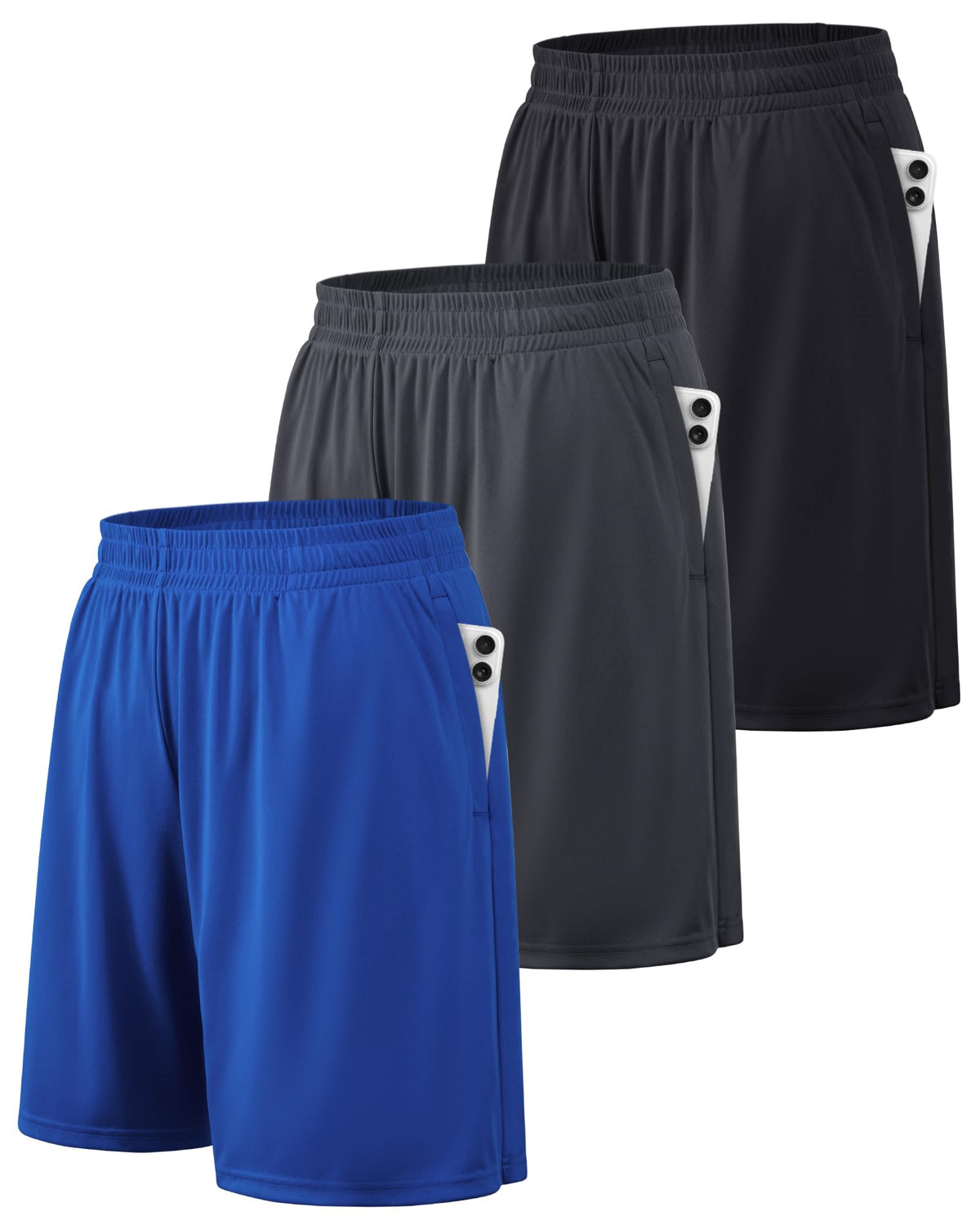 Men's Quick-Dry Athletic Training Shorts with Pockets