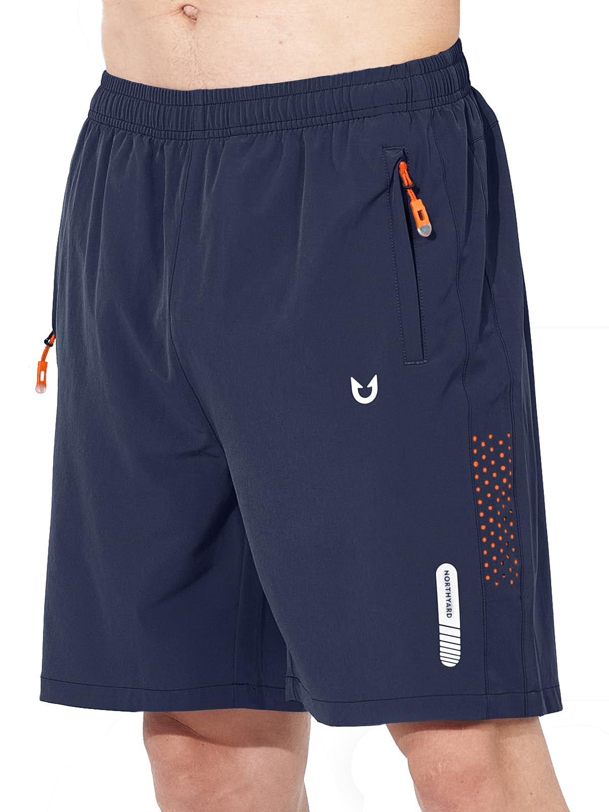 Men's Athletic Running Shorts with Zipper Pockets