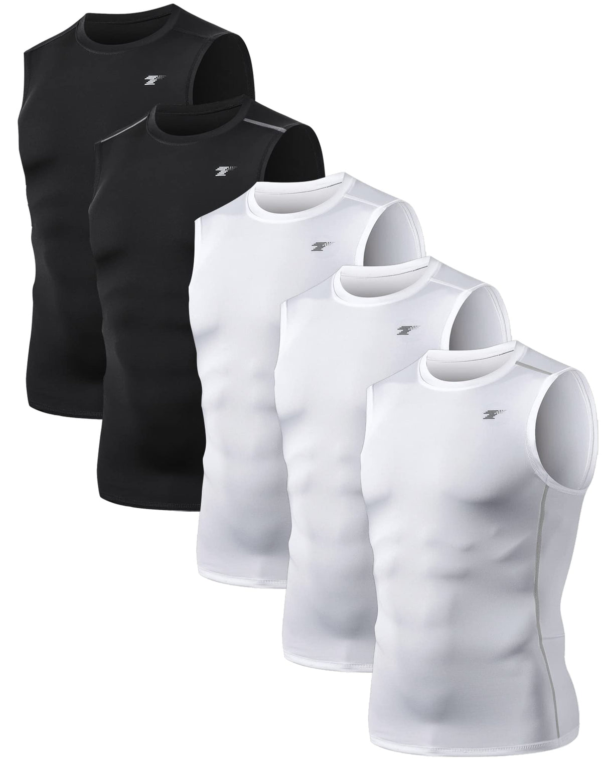 Men's Sleeveless Compression Training Tank Tops 5-Pack