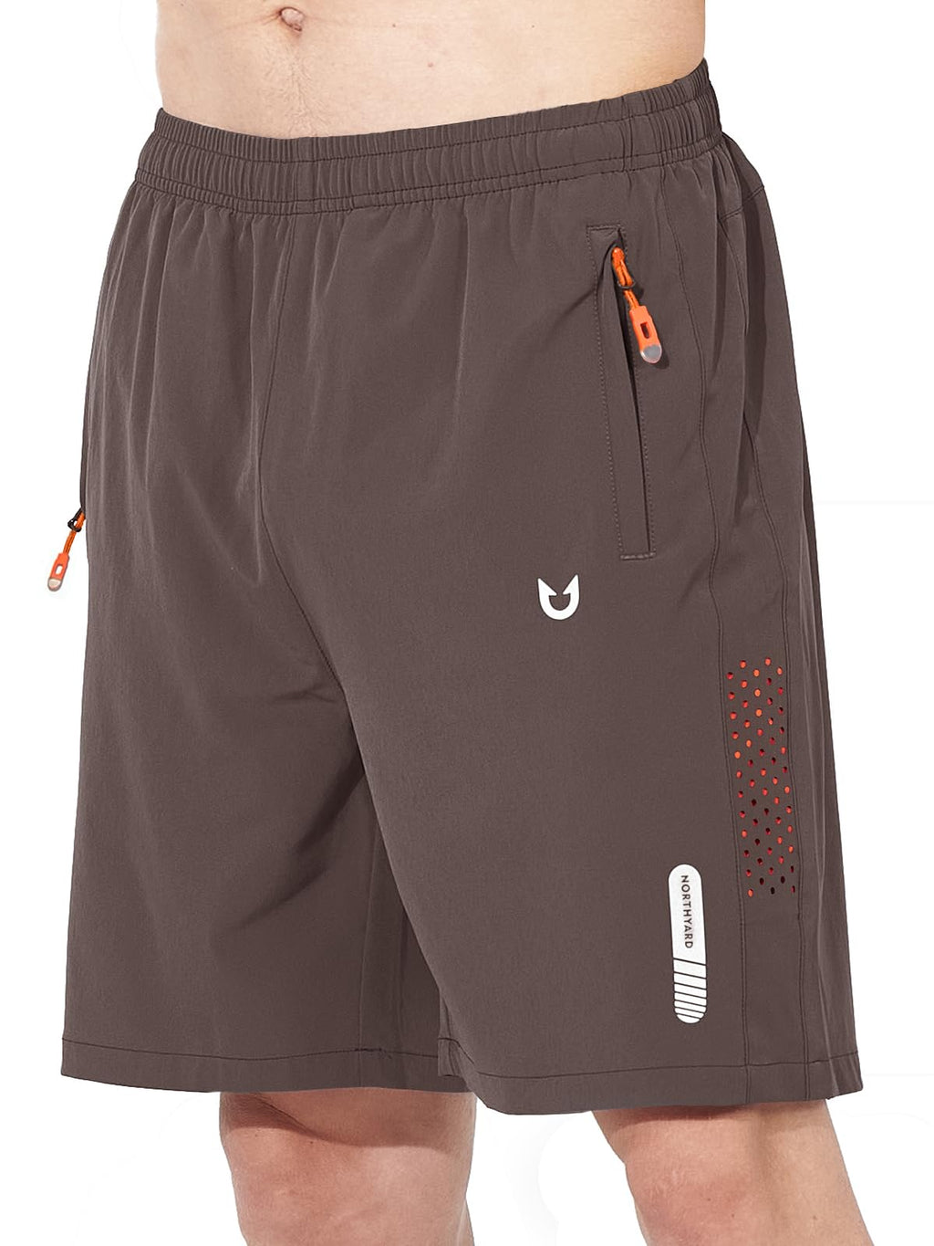 Men's Athletic Running Shorts with Zipper Pockets