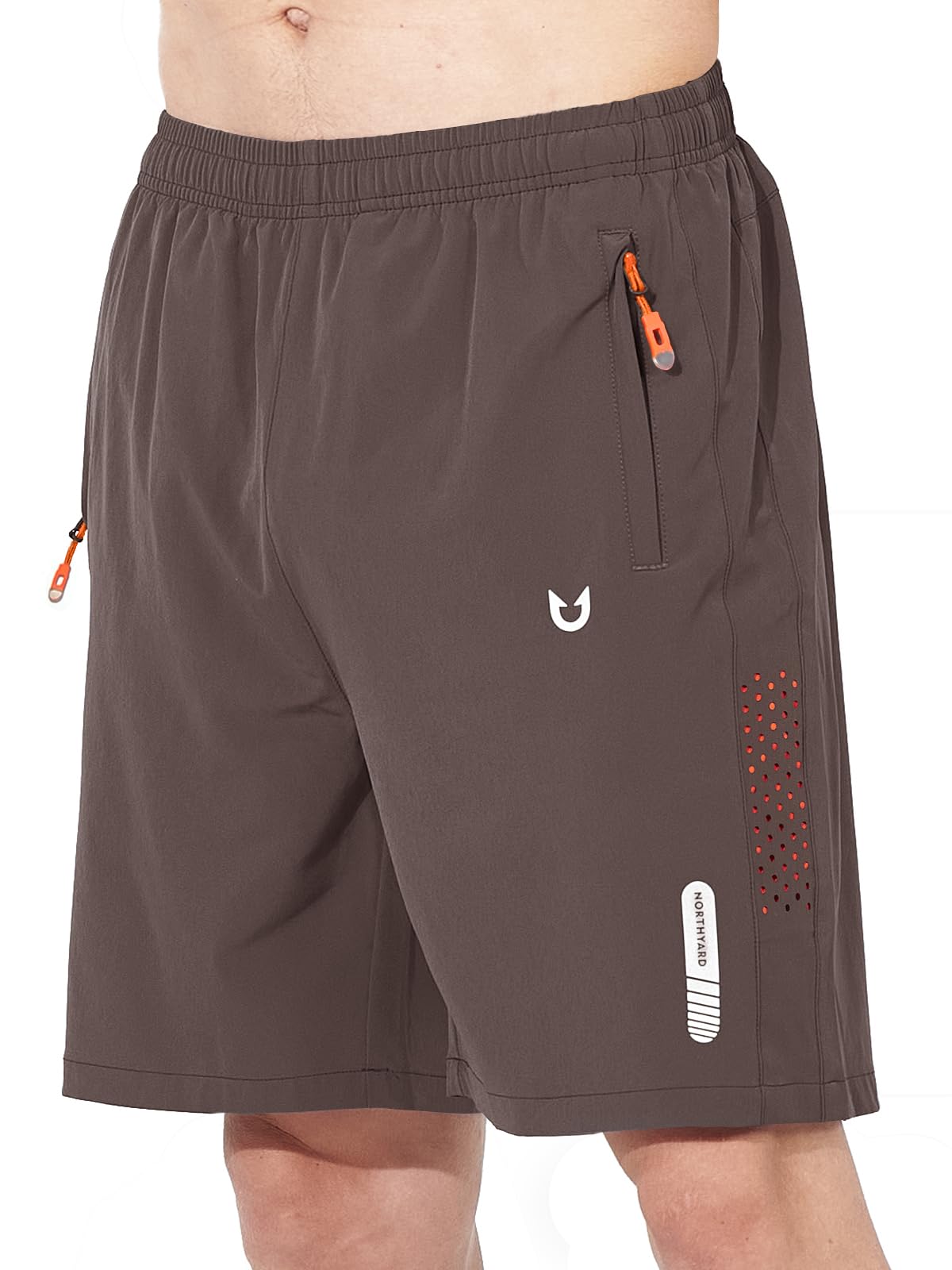 Men's Athletic Running Shorts with Zipper Pockets