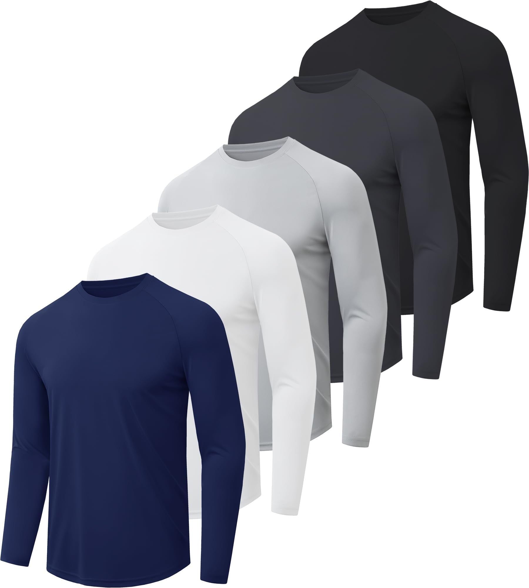 Men's Quick-Dry Moisture-Wicking Long-Sleeve Shirts 4-Pack