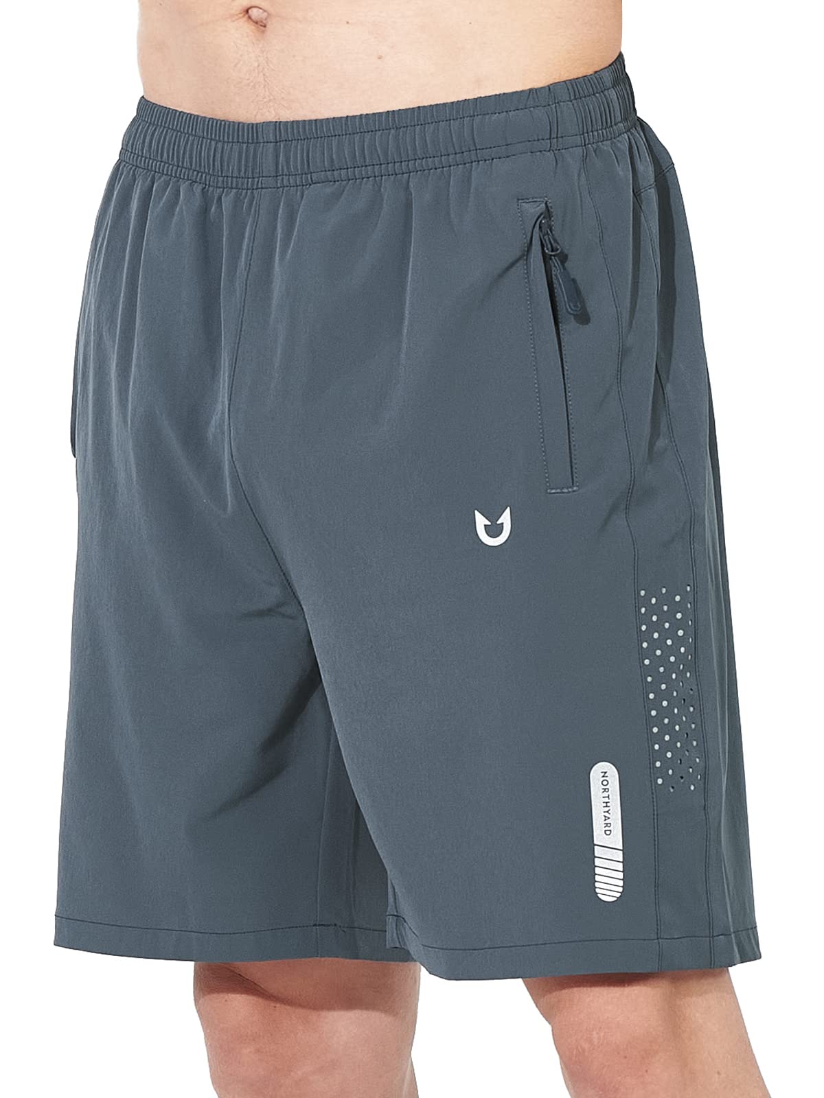 Men's Athletic Running Shorts with Zipper Pockets
