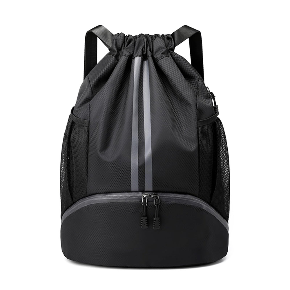 Drawstring Gym Backpack with Separate Shoe Compartment