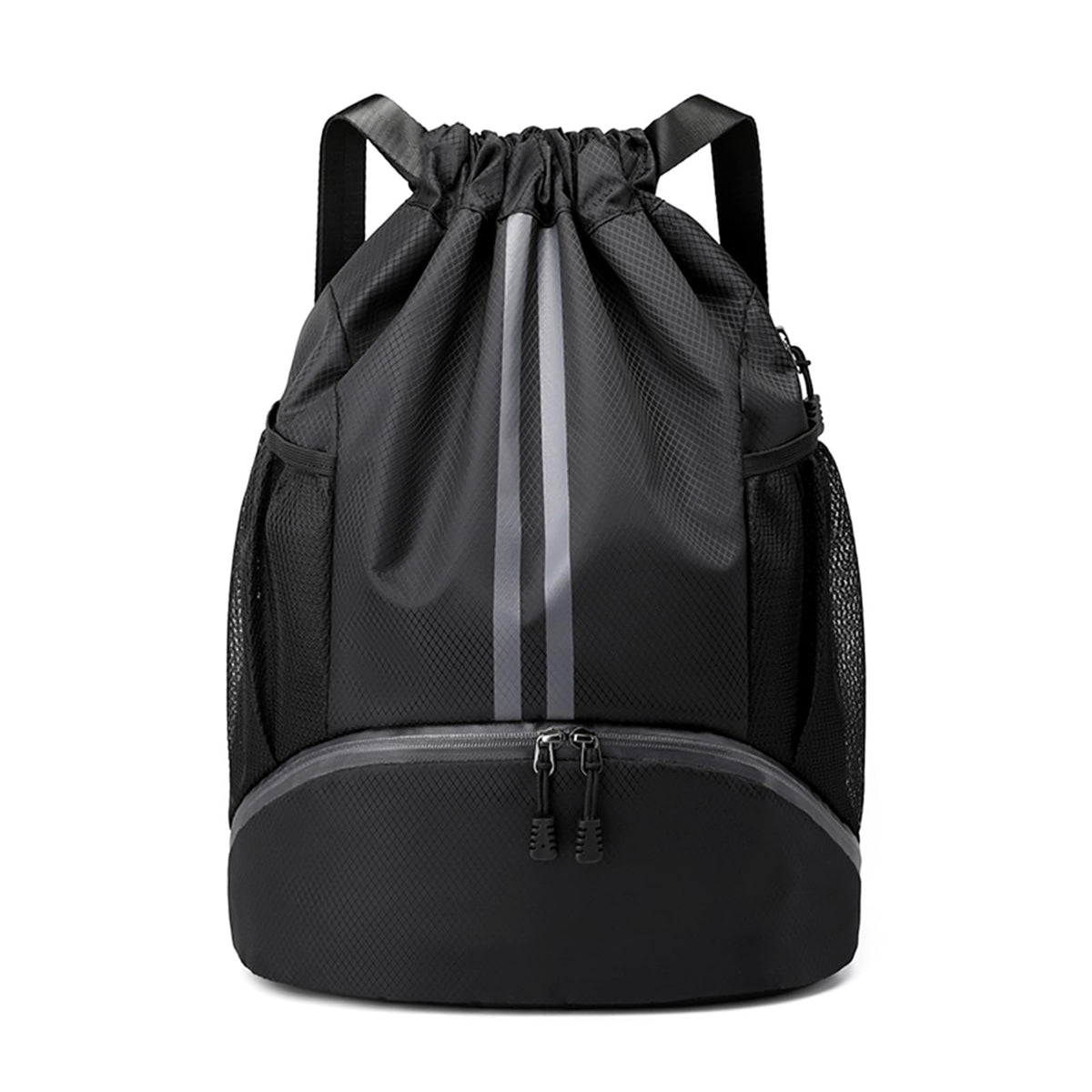 Drawstring Gym Backpack with Separate Shoe Compartment