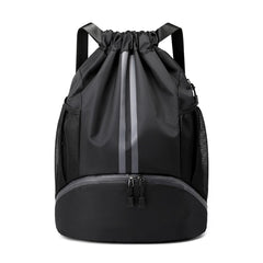 Drawstring Gym Backpack with Separate Shoe Compartment