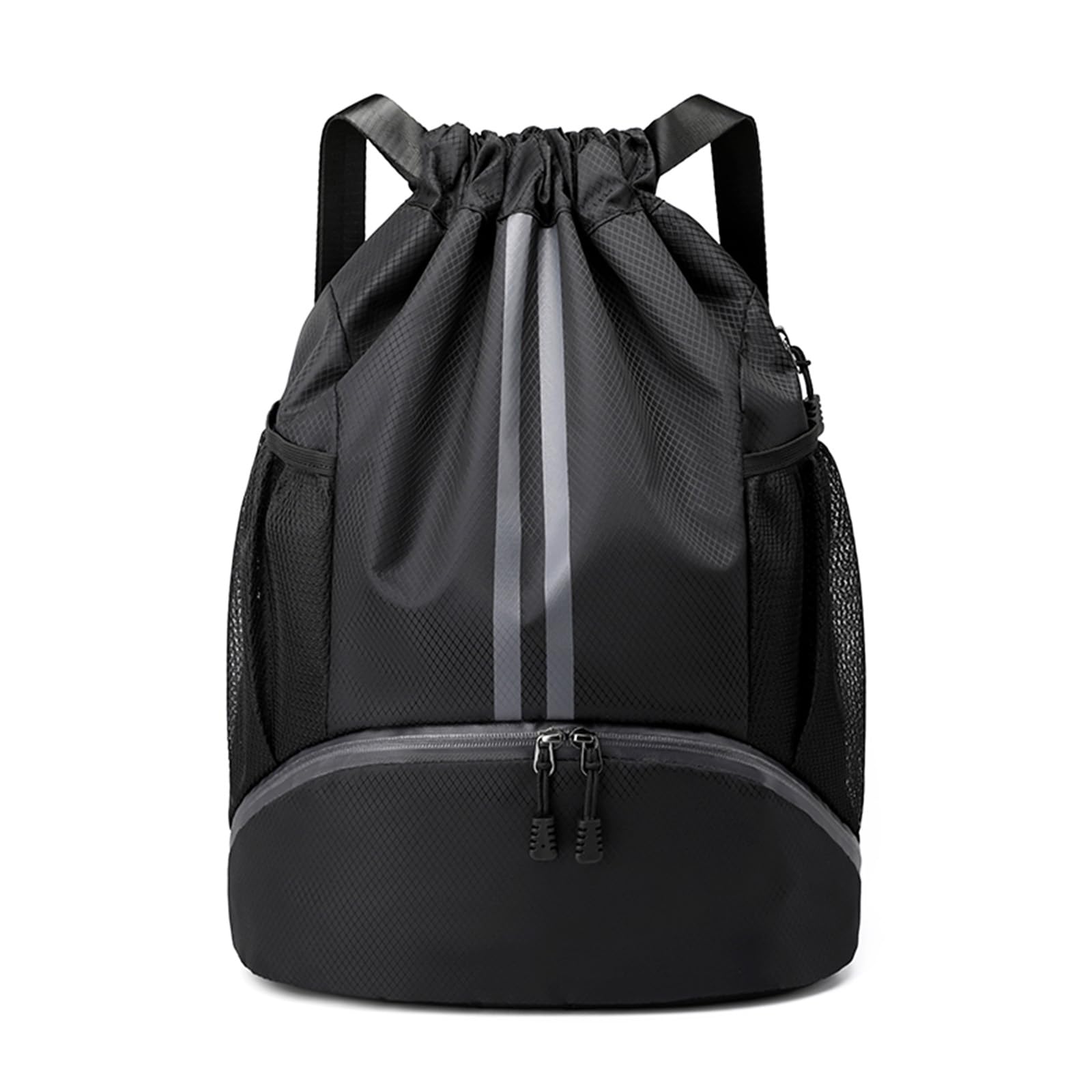 Drawstring Gym Backpack with Separate Shoe Compartment