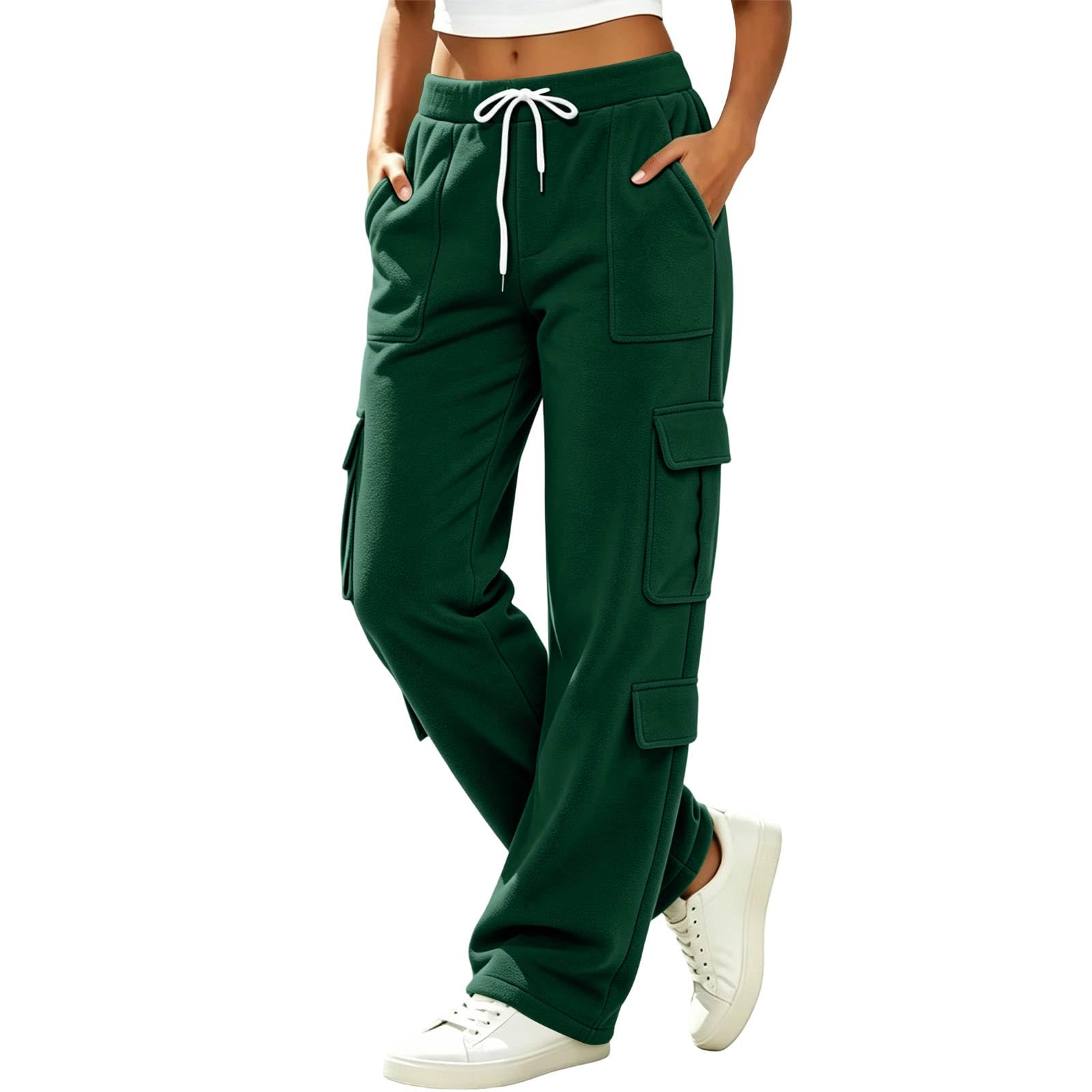 Women's Drawstring Multi-Pocket Cargo Jogger Pants
