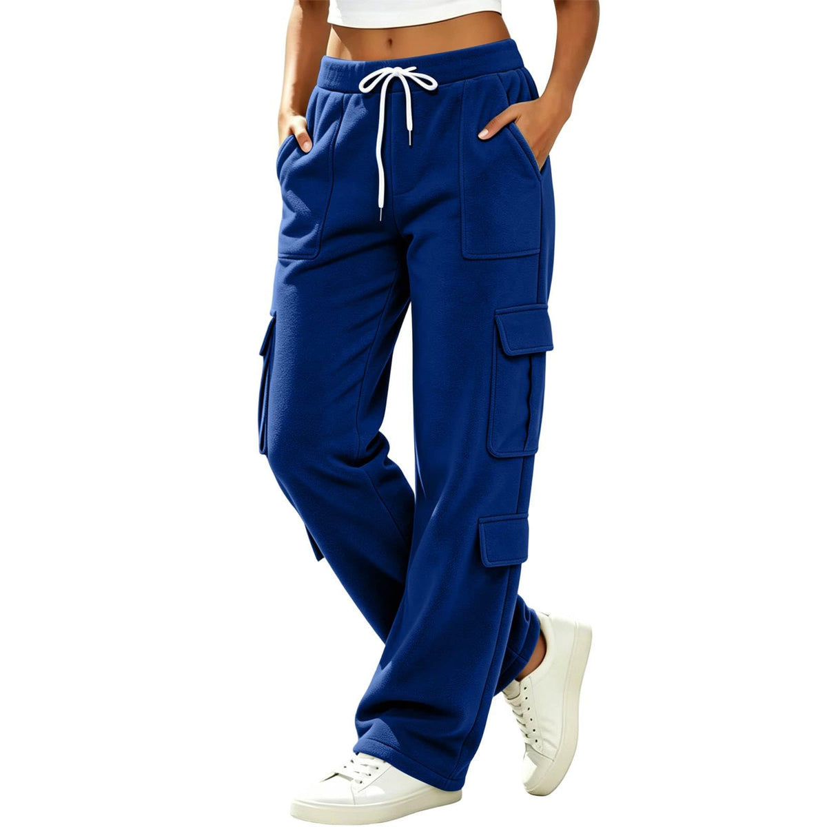 Women's Drawstring Multi-Pocket Cargo Jogger Pants