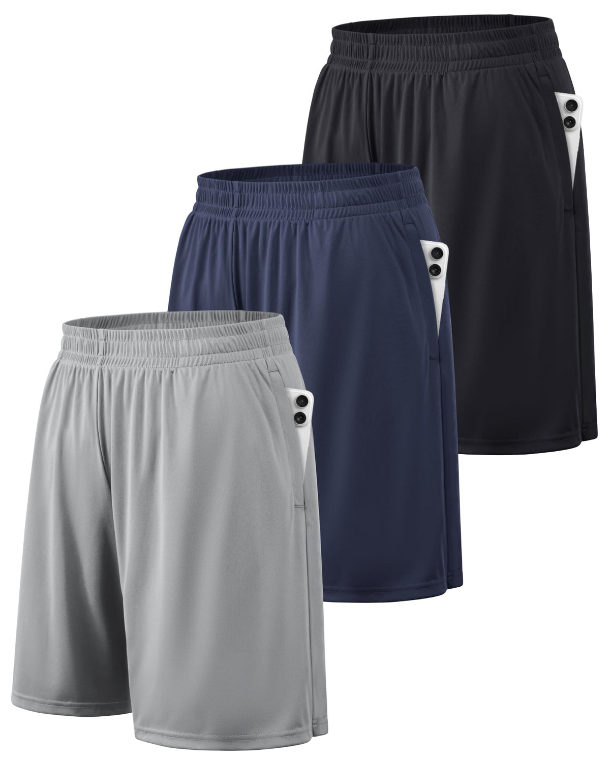 Men's Quick-Dry Athletic Training Shorts with Pockets