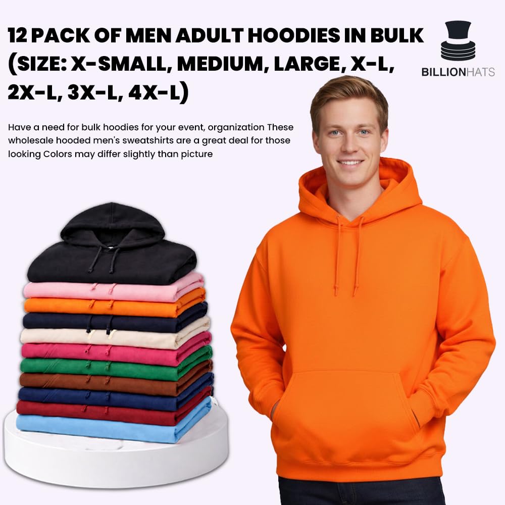 Men's Cotton-Blend Athletic Performance Pullover Hoodie