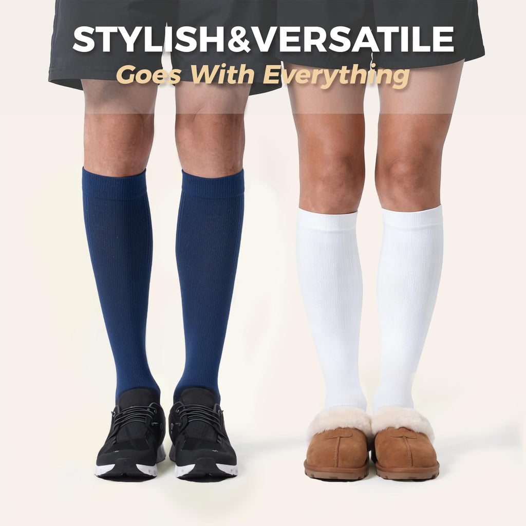 Unisex 15-20 mmHg Compression Support Socks 3-Pack