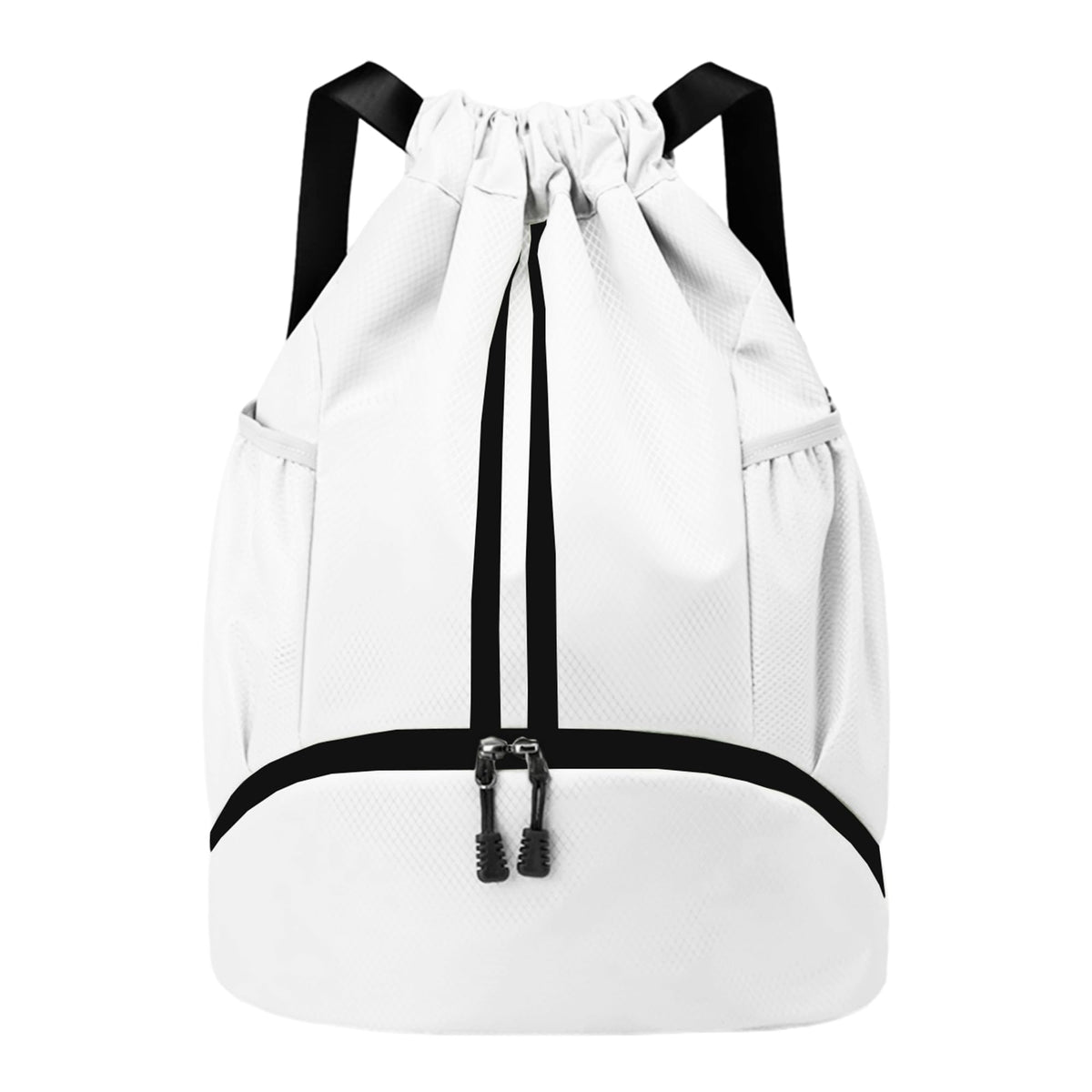 Drawstring Gym Backpack with Separate Shoe Compartment