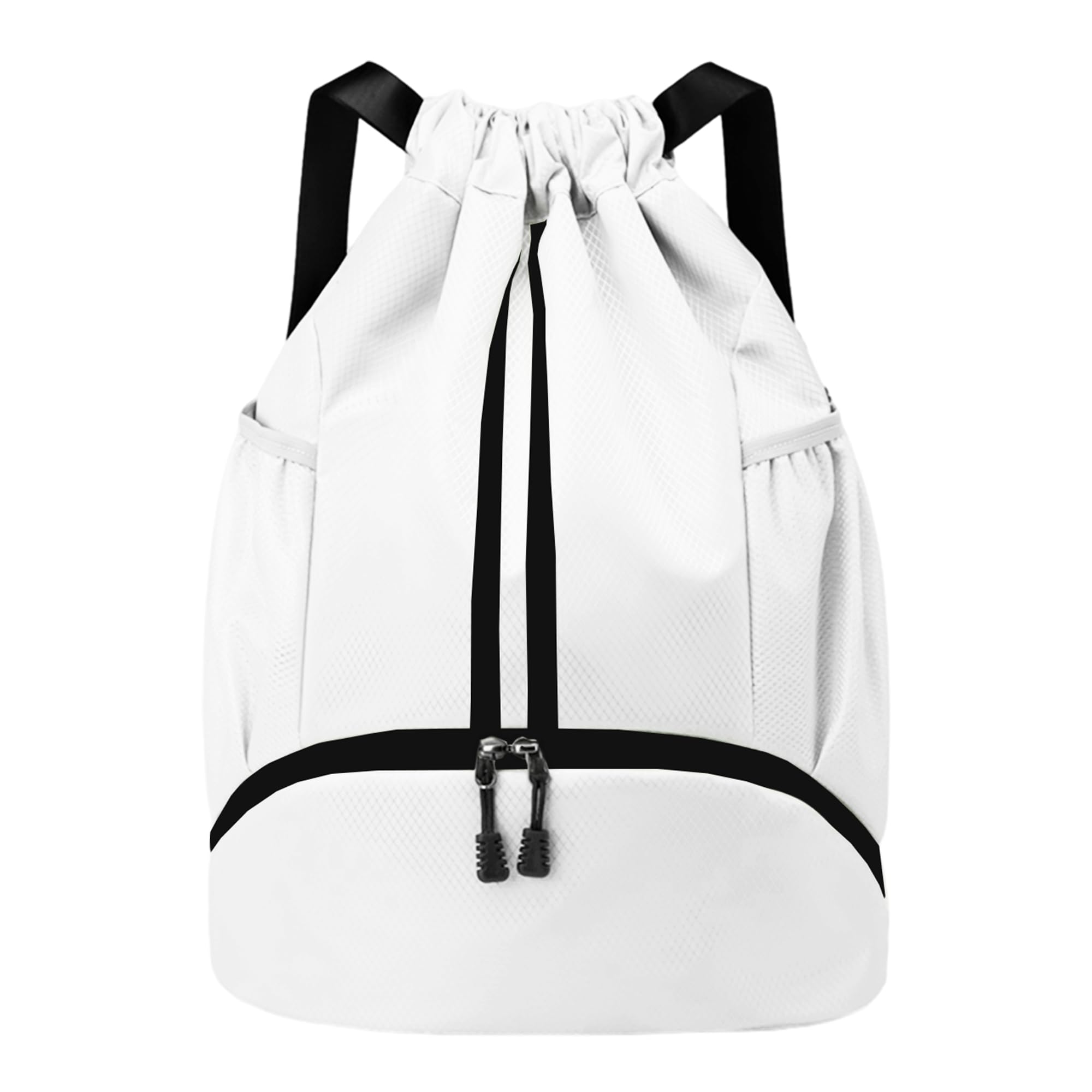 Drawstring Gym Backpack with Separate Shoe Compartment