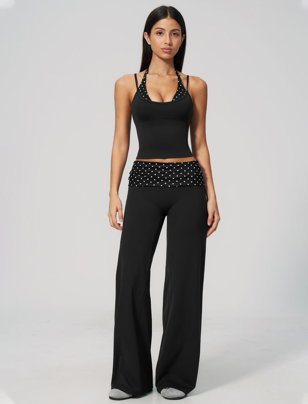 Women's Halter Top and Wide-Leg Yoga Pants 2-Piece Set