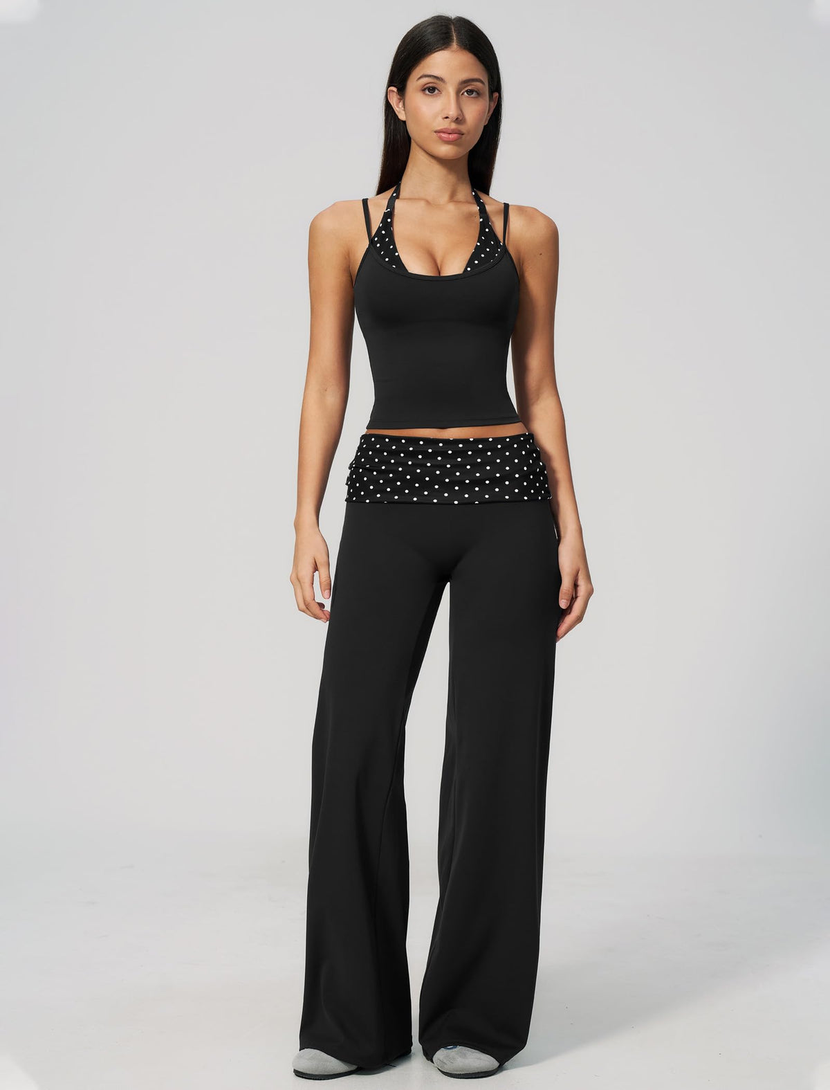 Women's Halter Top and Wide-Leg Yoga Pants 2-Piece Set