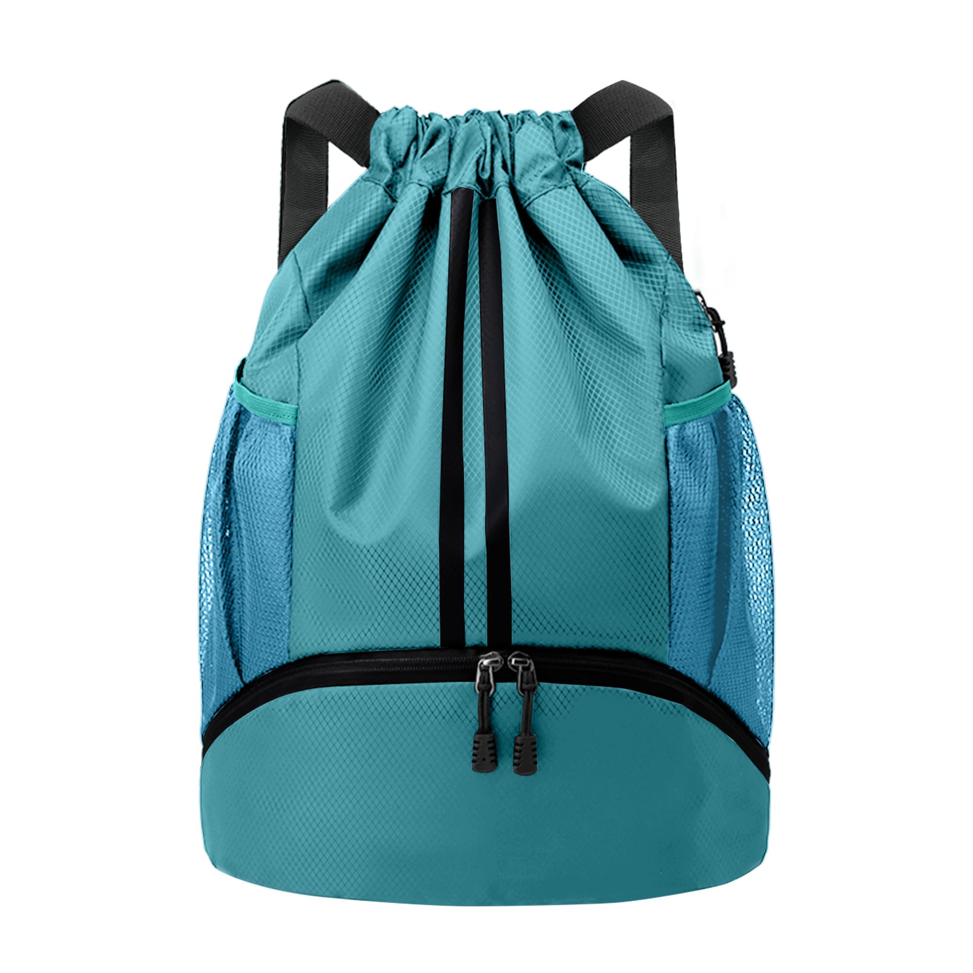Drawstring Gym Backpack with Separate Shoe Compartment