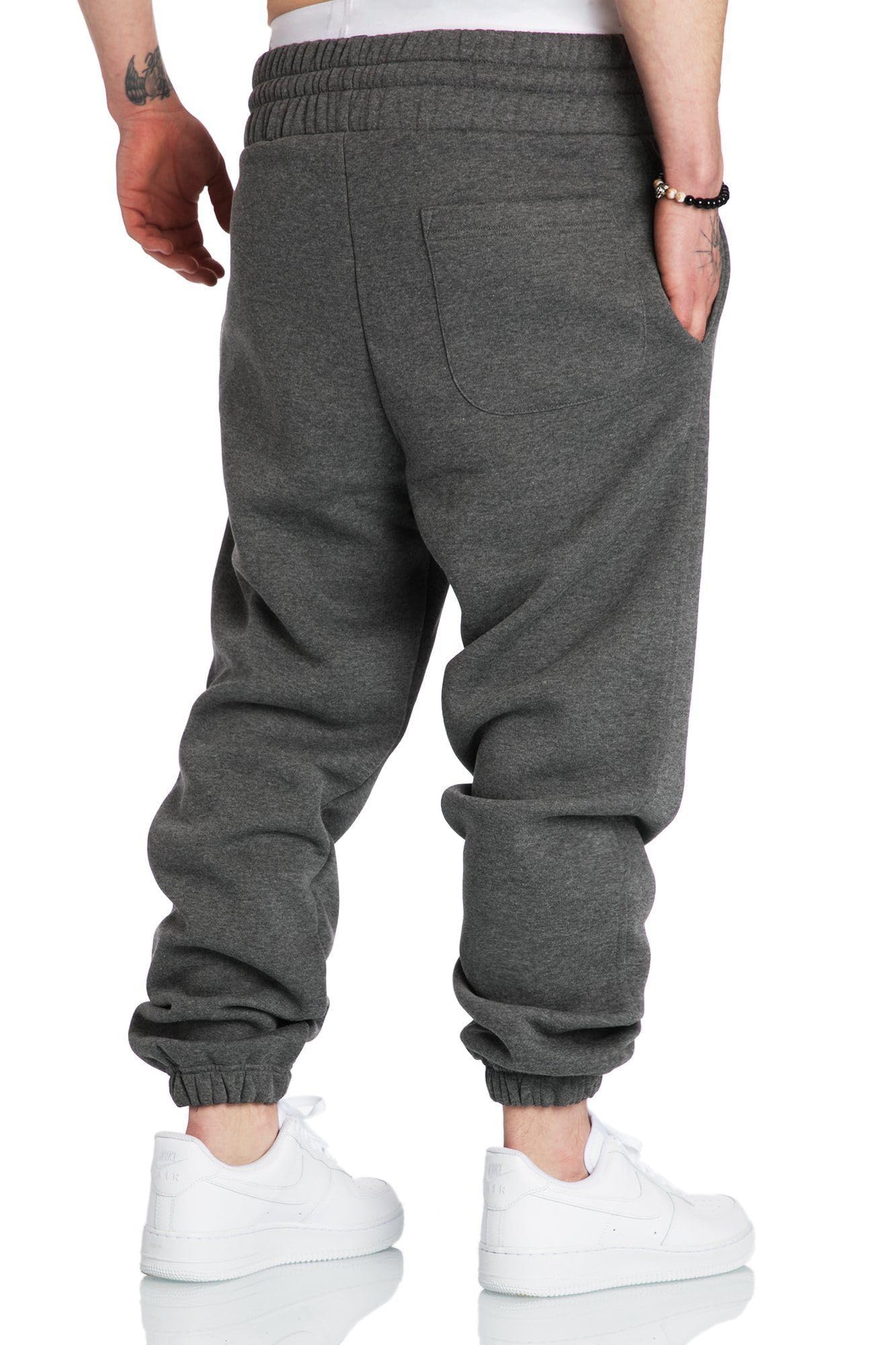 Men's Cotton Tapered Athletic Jogger Pants with Pockets