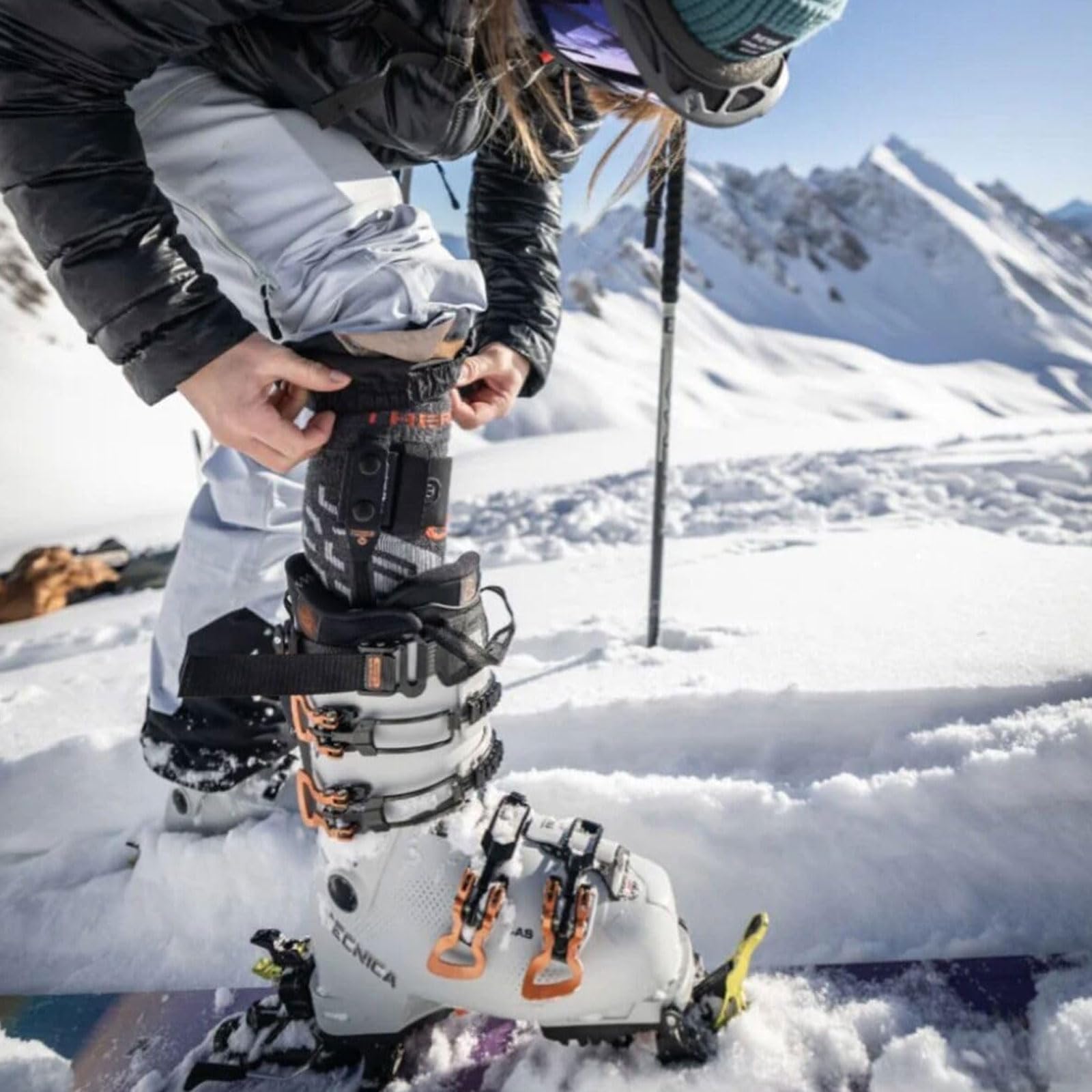 Unisex Heated Performance Ski Socks with Rechargeable Battery