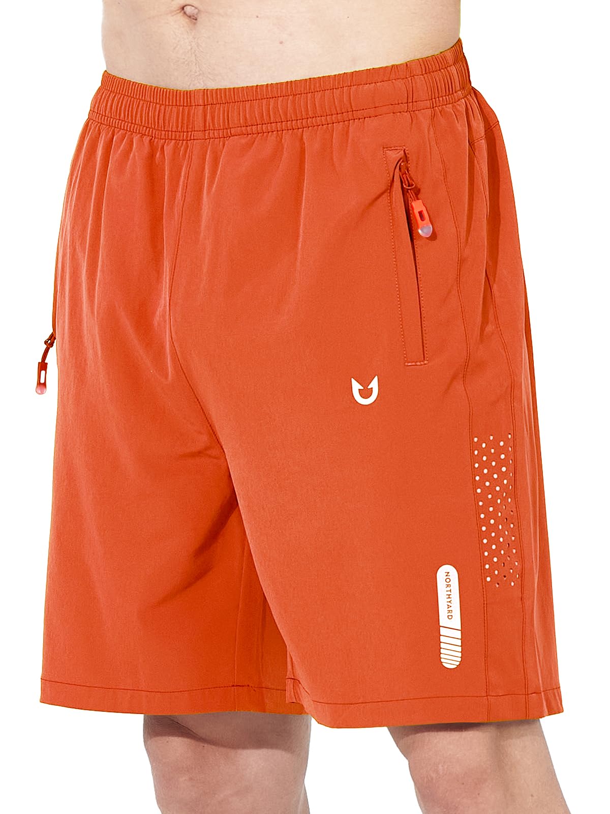 Men's Athletic Running Shorts with Zipper Pockets