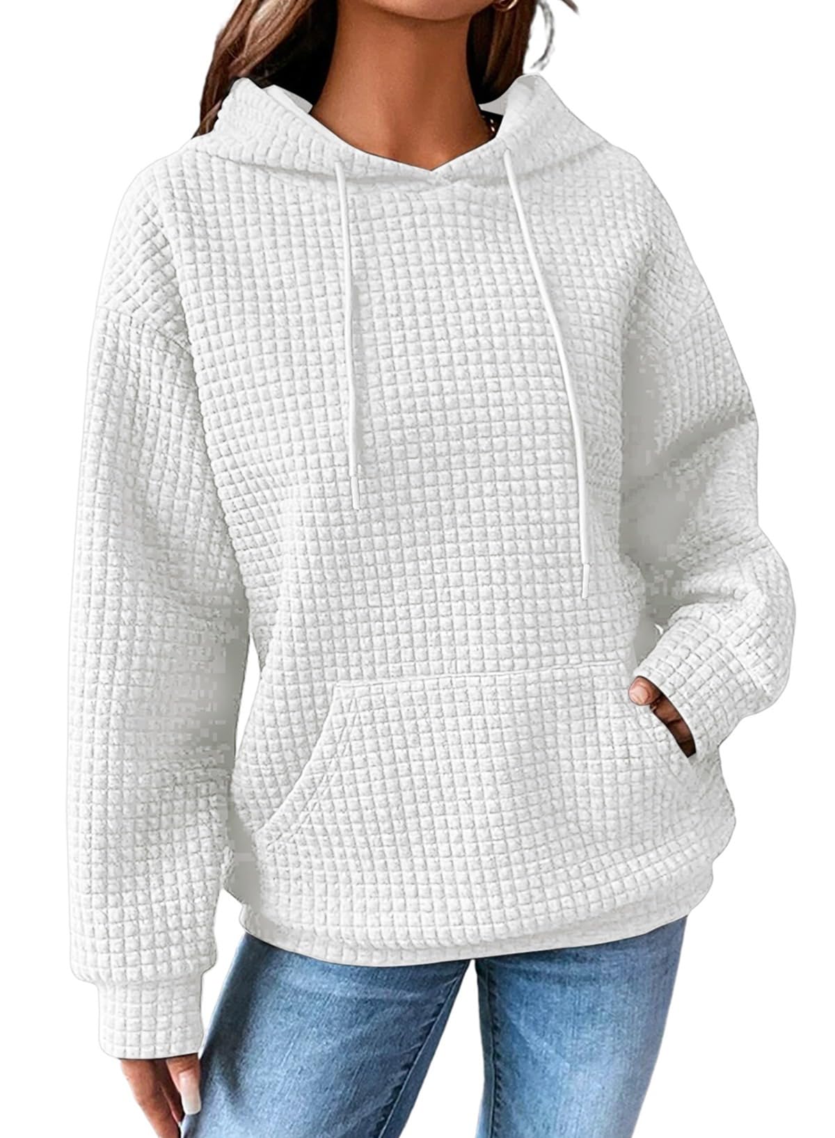 Women's Waffle-Knit Performance Pullover Hoodie