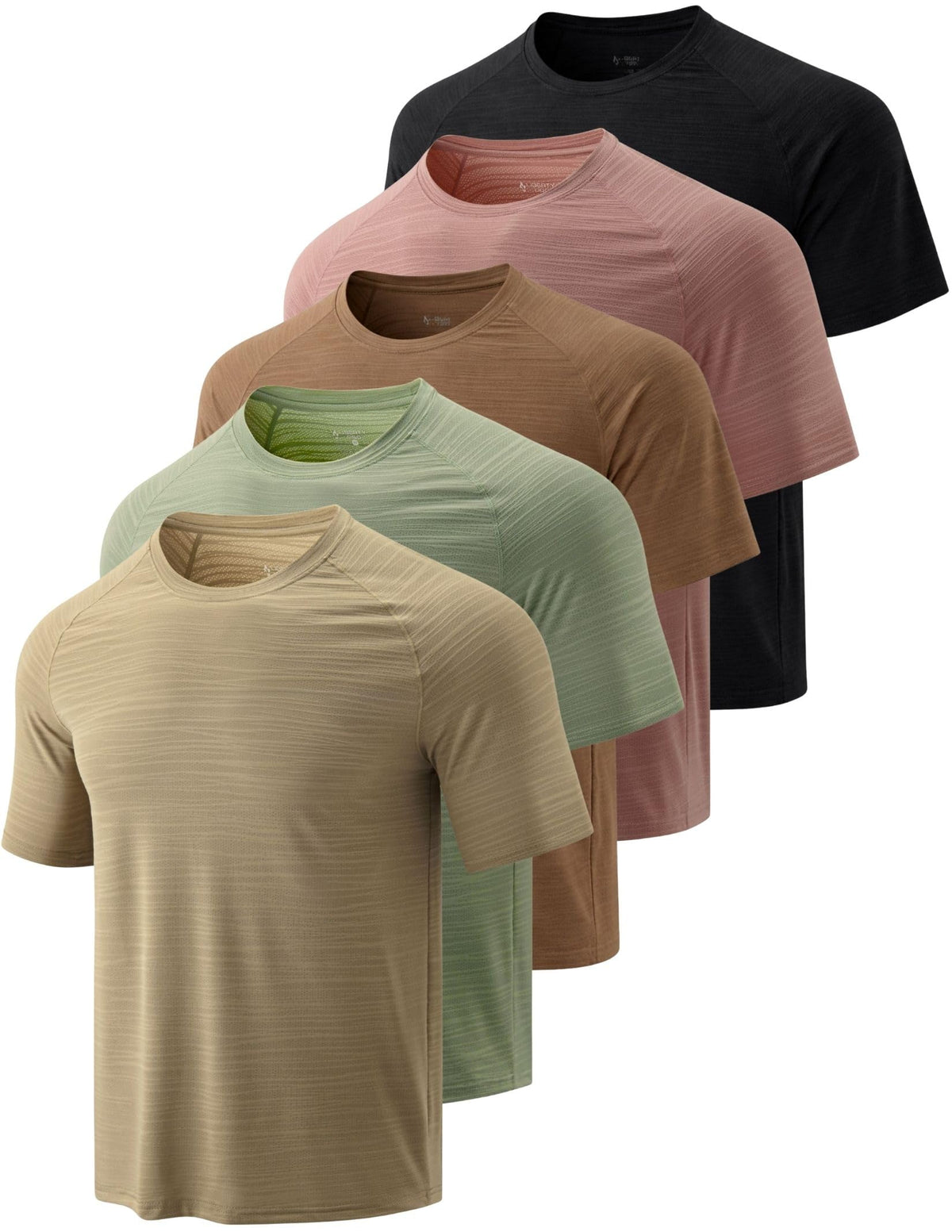 Men's Quick-Dry Crewneck Performance T-Shirts 5-Pack