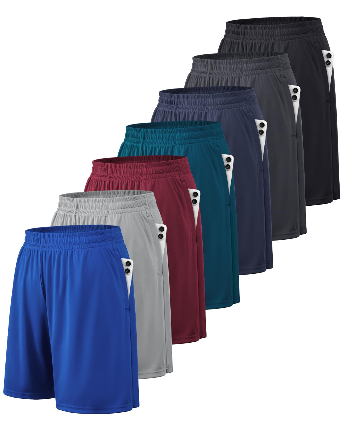 Men's Quick-Dry Athletic Training Shorts with Pockets