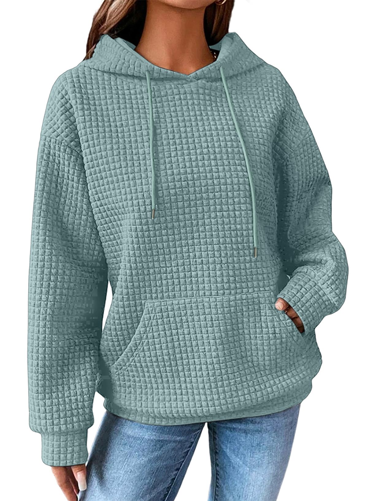 Women's Waffle-Knit Performance Pullover Hoodie
