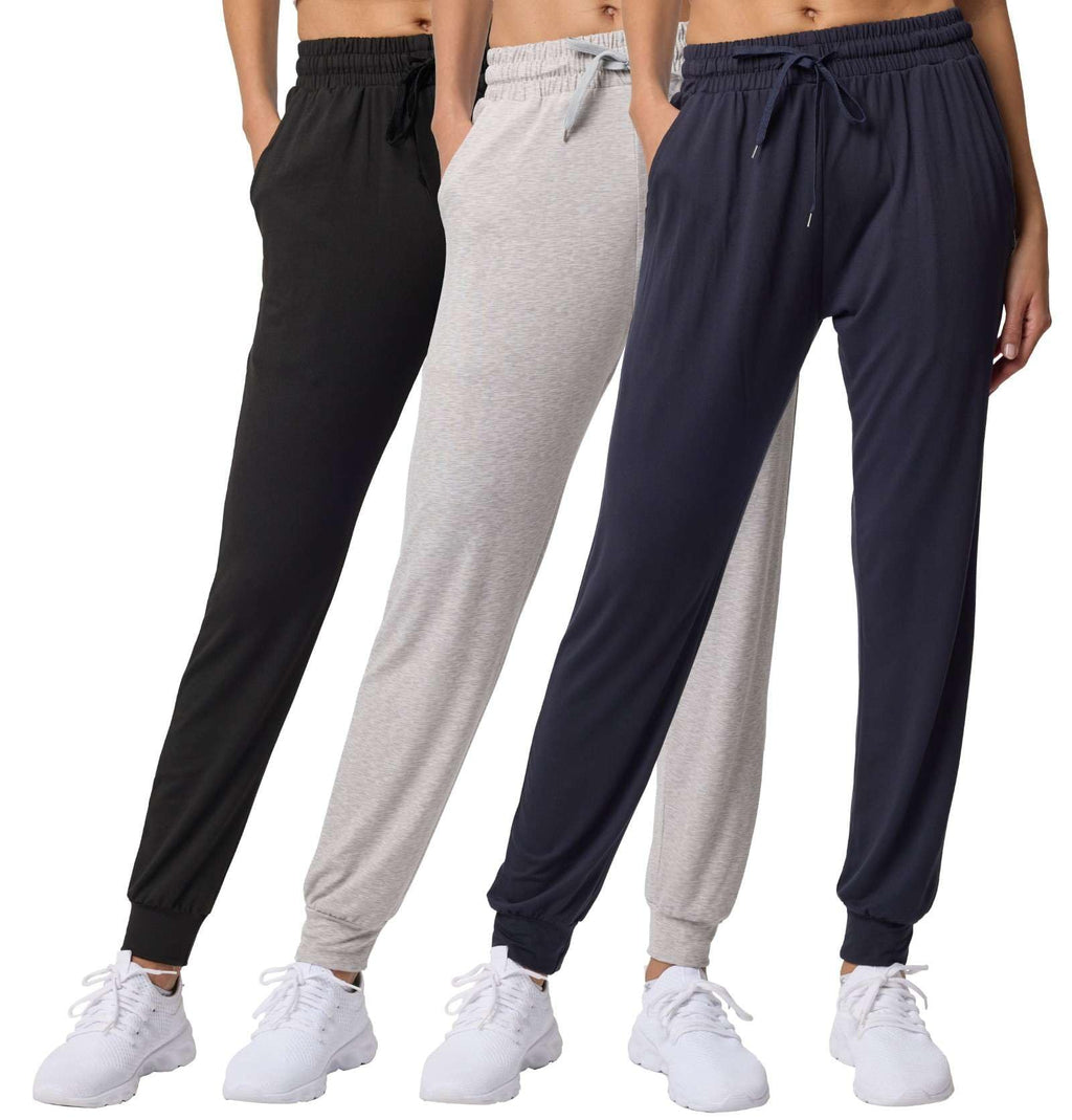 Women's Lightweight Yoga and Workout Jogger Pants 3-Pack