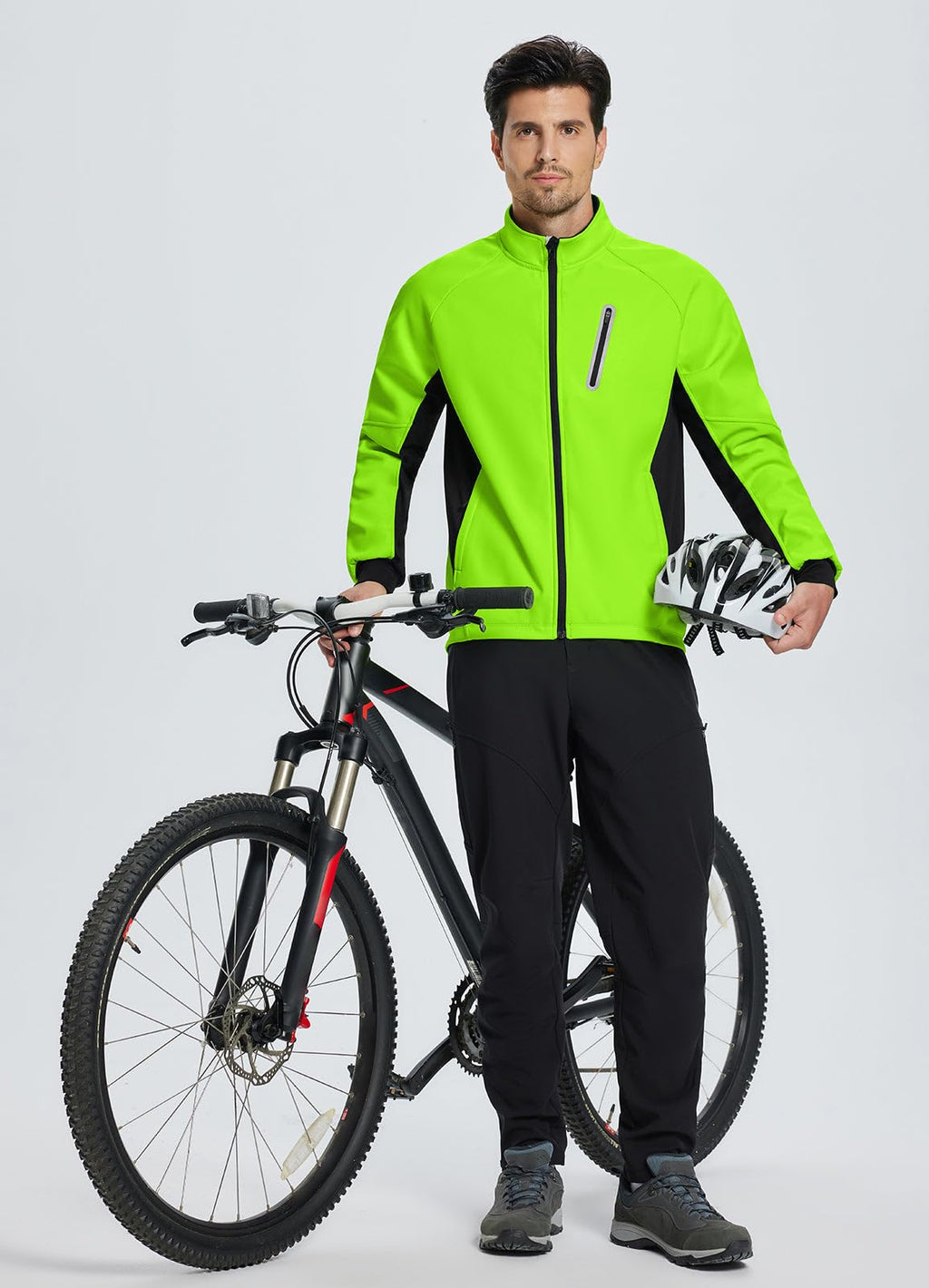 Men's Water-Resistant Winter Running and Cycling Jacket