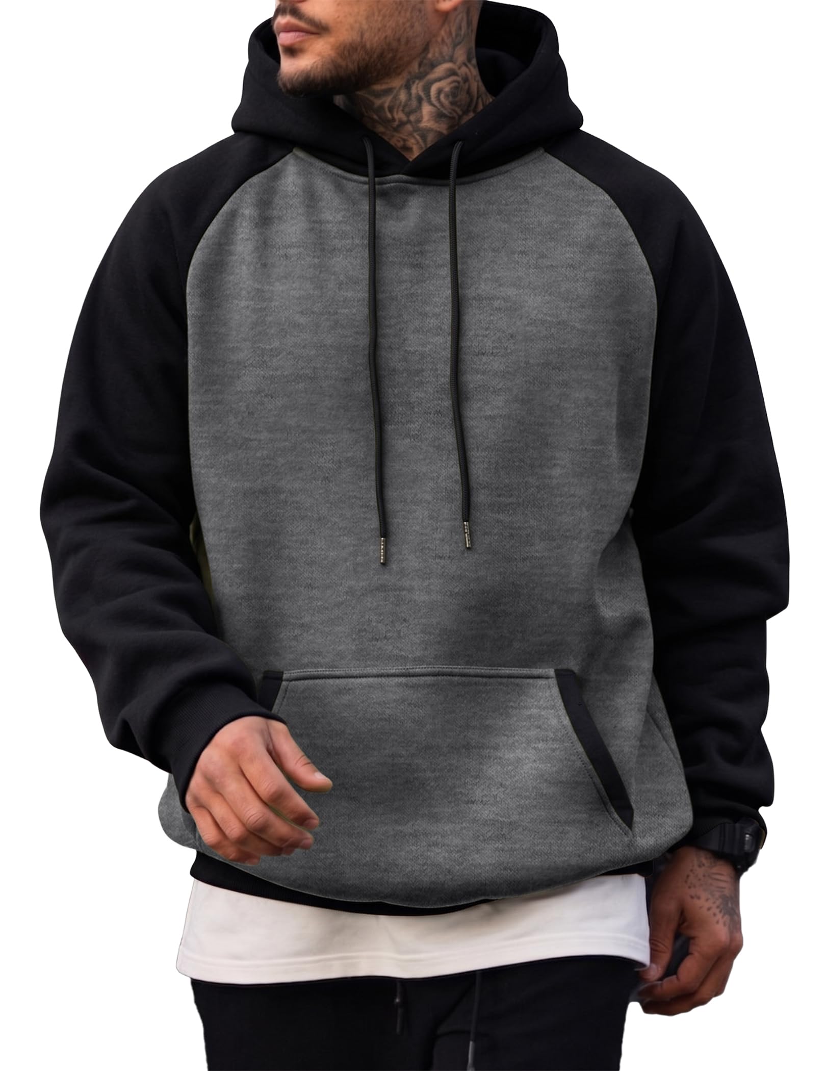 Men's Fleece Performance Pullover Hoodie with Pocket