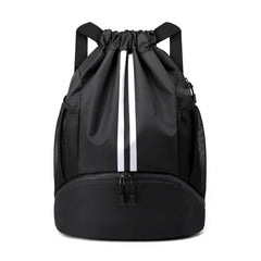 Drawstring Gym Backpack with Separate Shoe Compartment