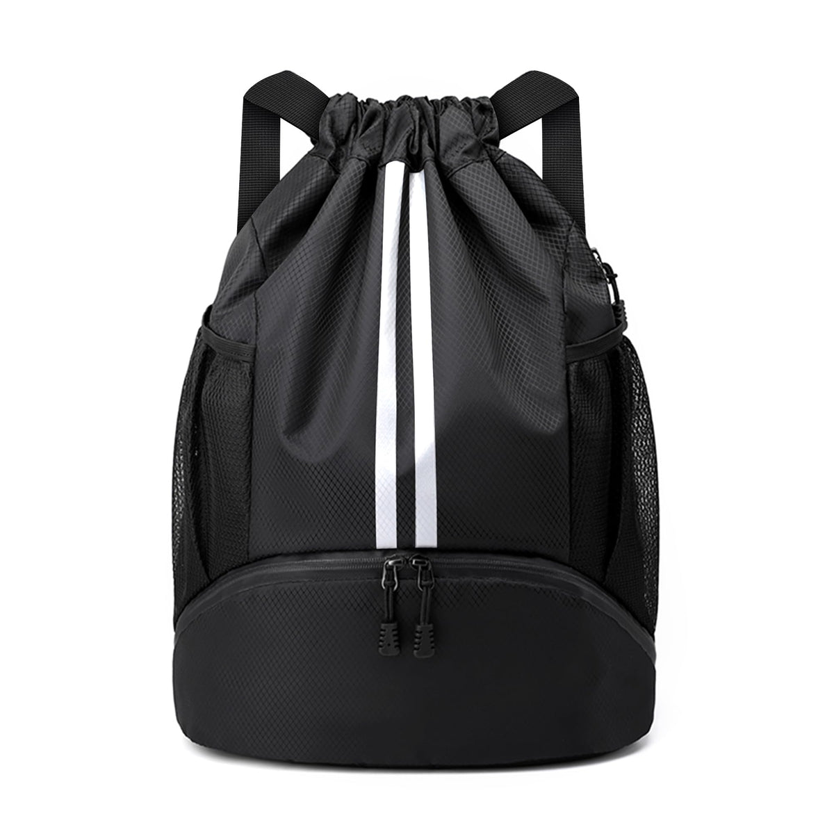 Drawstring Gym Backpack with Separate Shoe Compartment